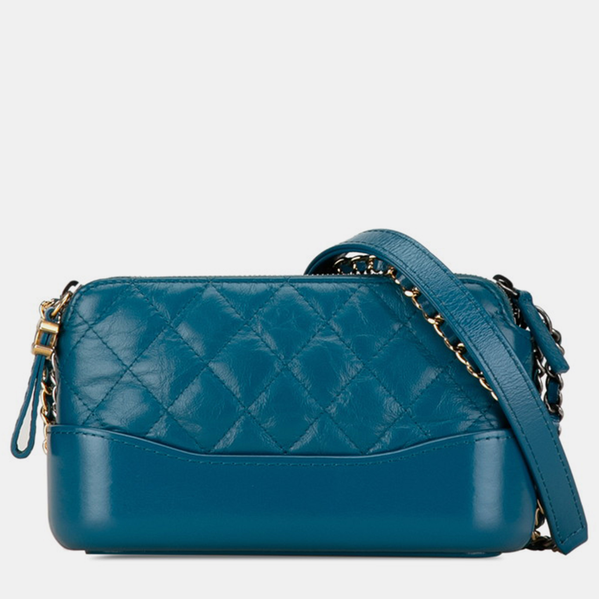 

Chanel Blue Quilted Leather Gabrielle Clutch with Chain