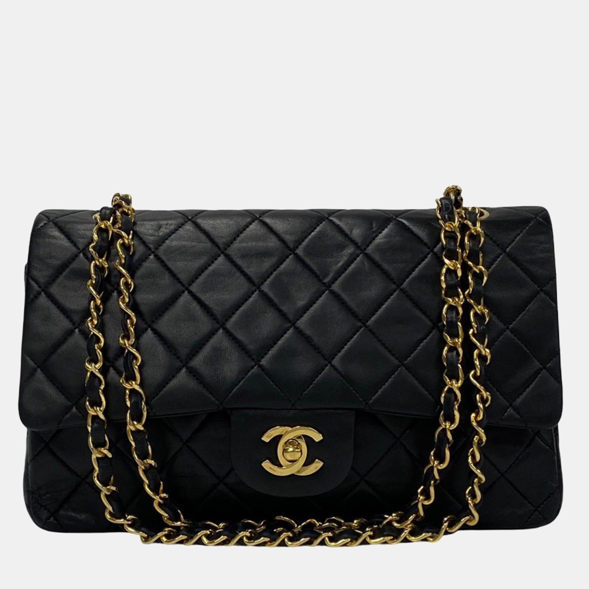 

Chanel Black Leather  Classic Double Flap Bag