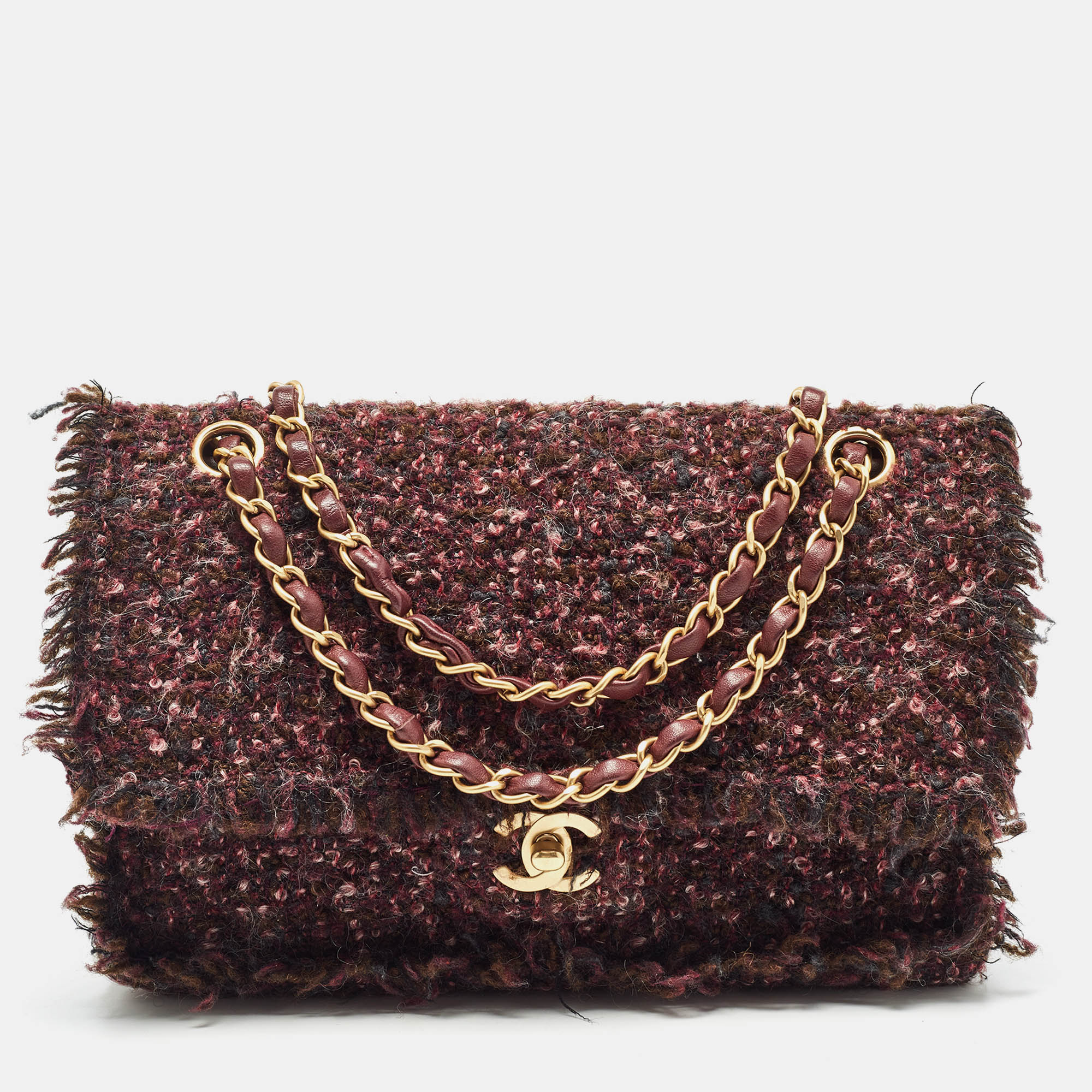 

Chanel Multicolor Tweed Medium Classic Double Flap Bag