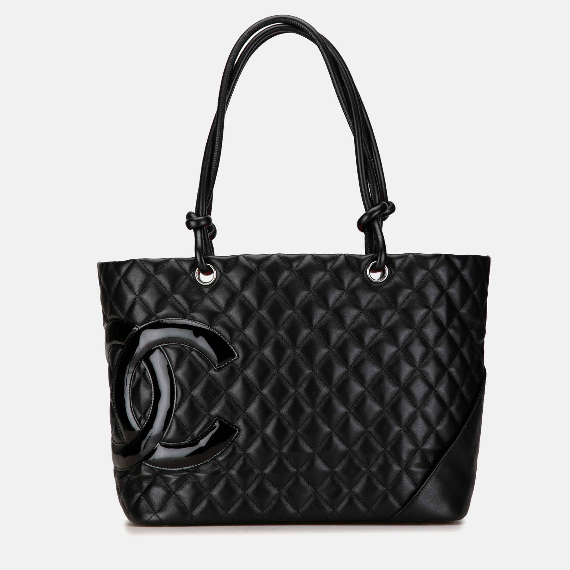 

Chanel Large Lambskin Cambon Ligne Tote, Black