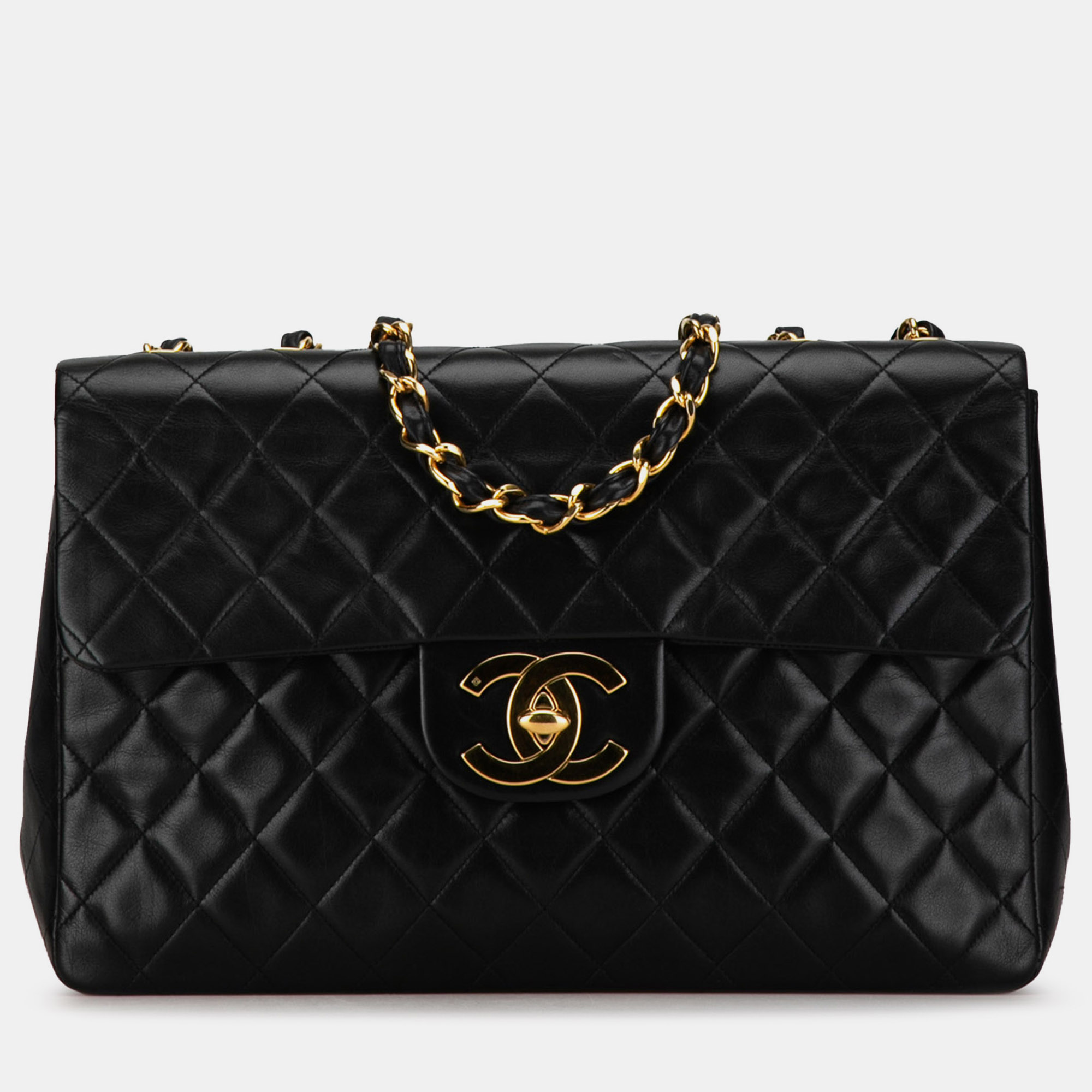 

Chanel Maxi  Classic Lambskin Single Flap Bag, Black
