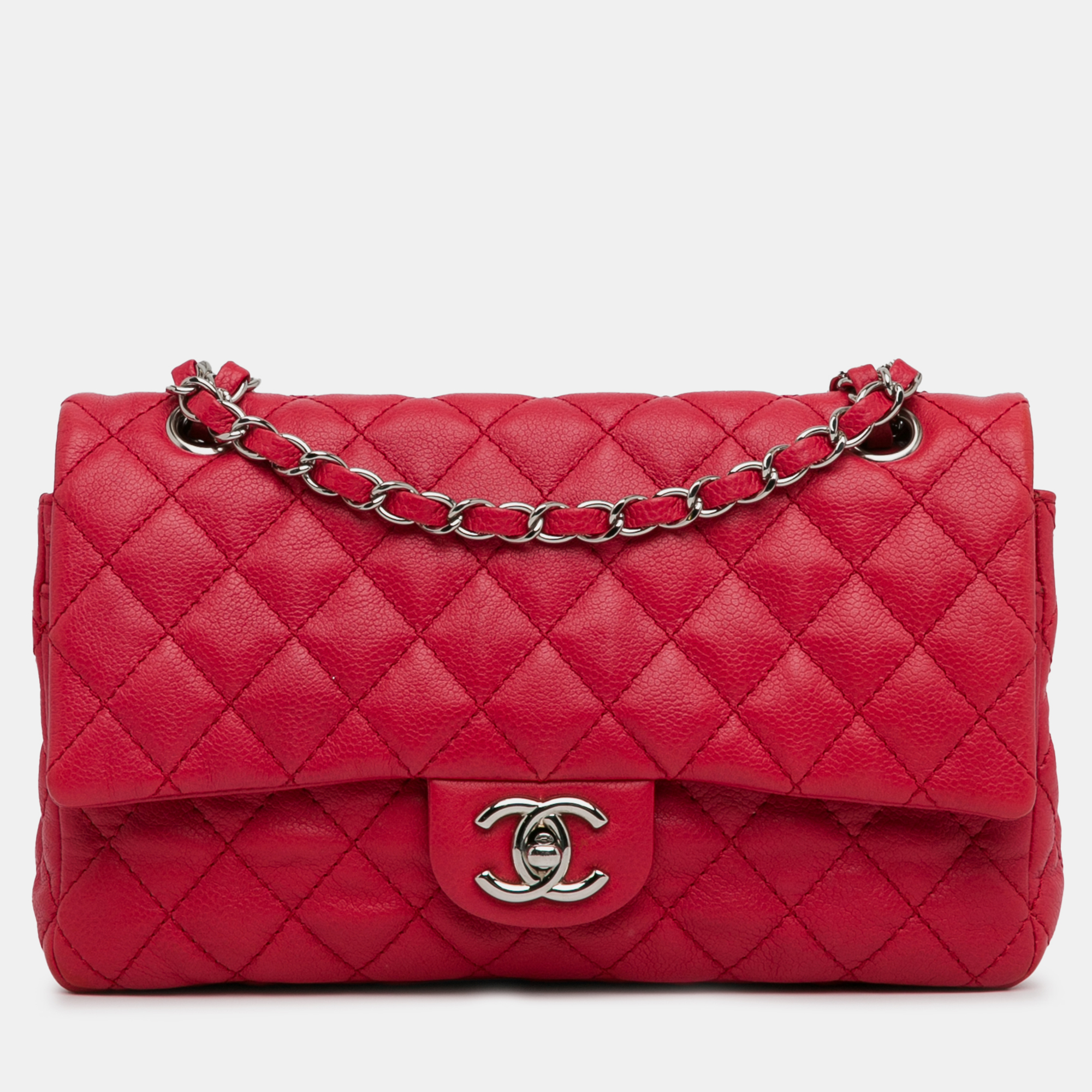 

Chanel Medium Classic Caviar Double Flap, Red