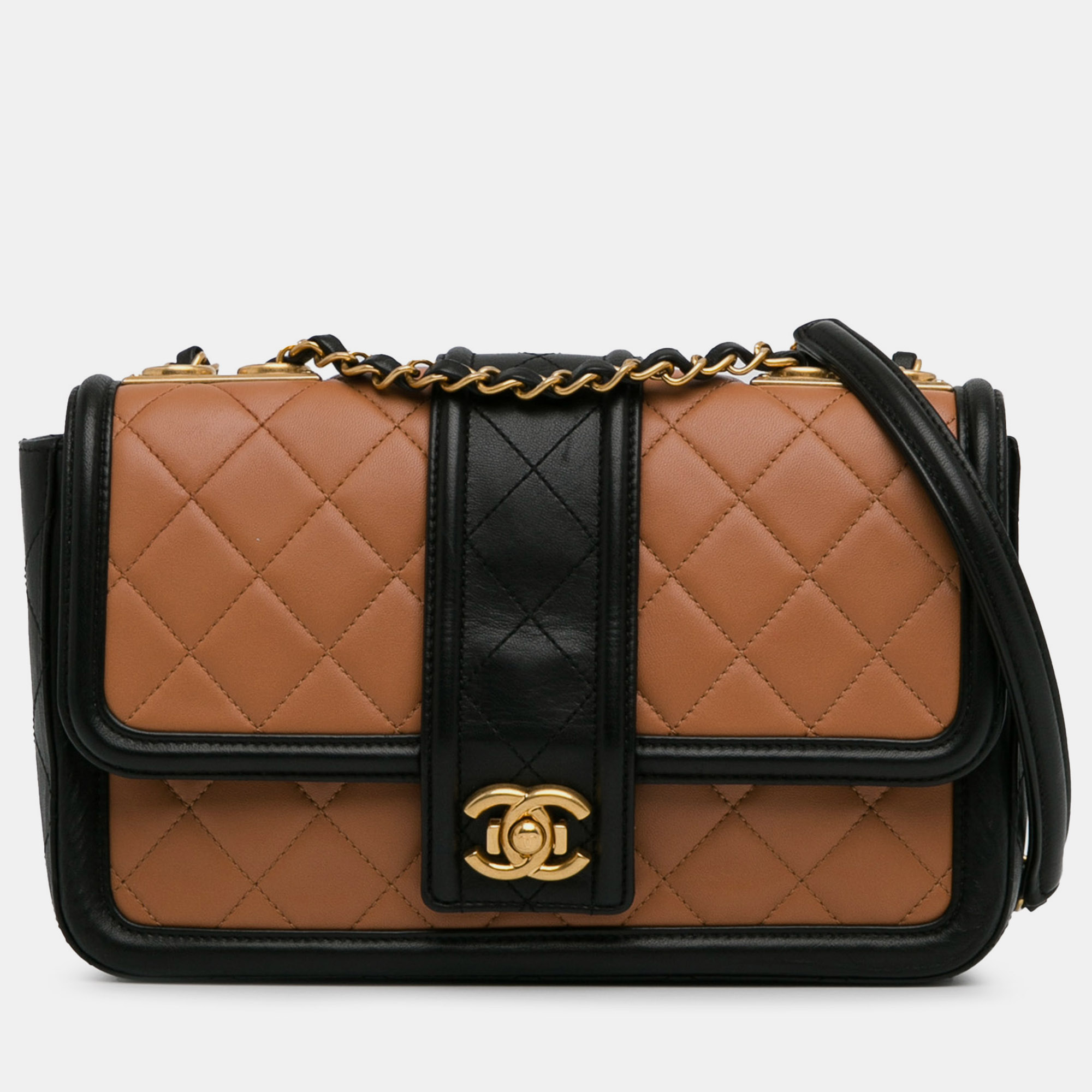 

Chanel Small Lambskin Elegant CC Flap, Black