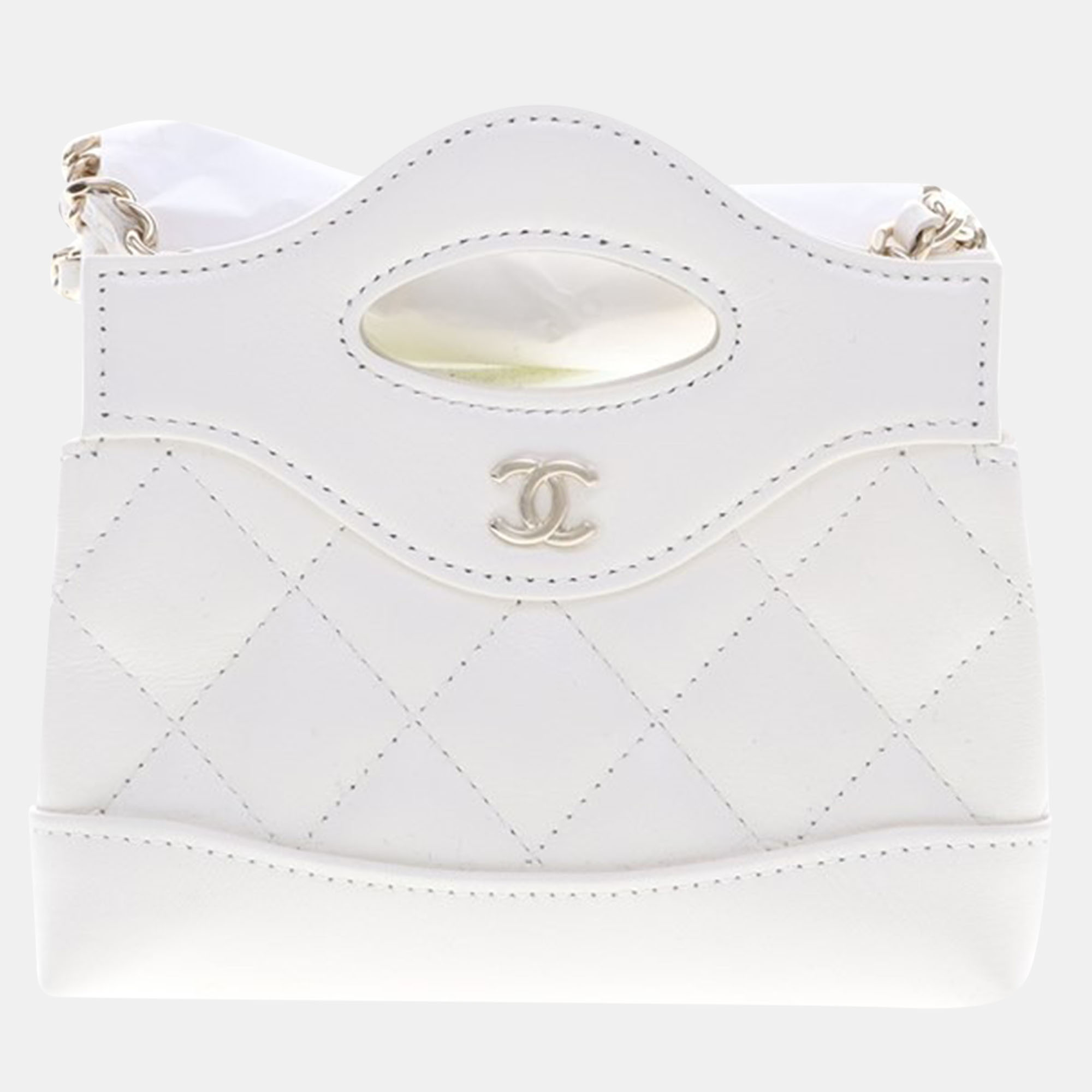 

Chanel White Leather 31 Mini Crossbody Bag