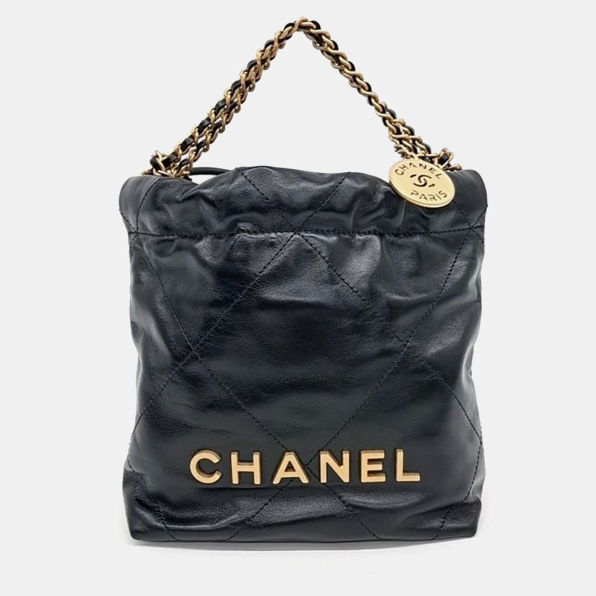 

Chanel Black Leather 22 Mini Bag