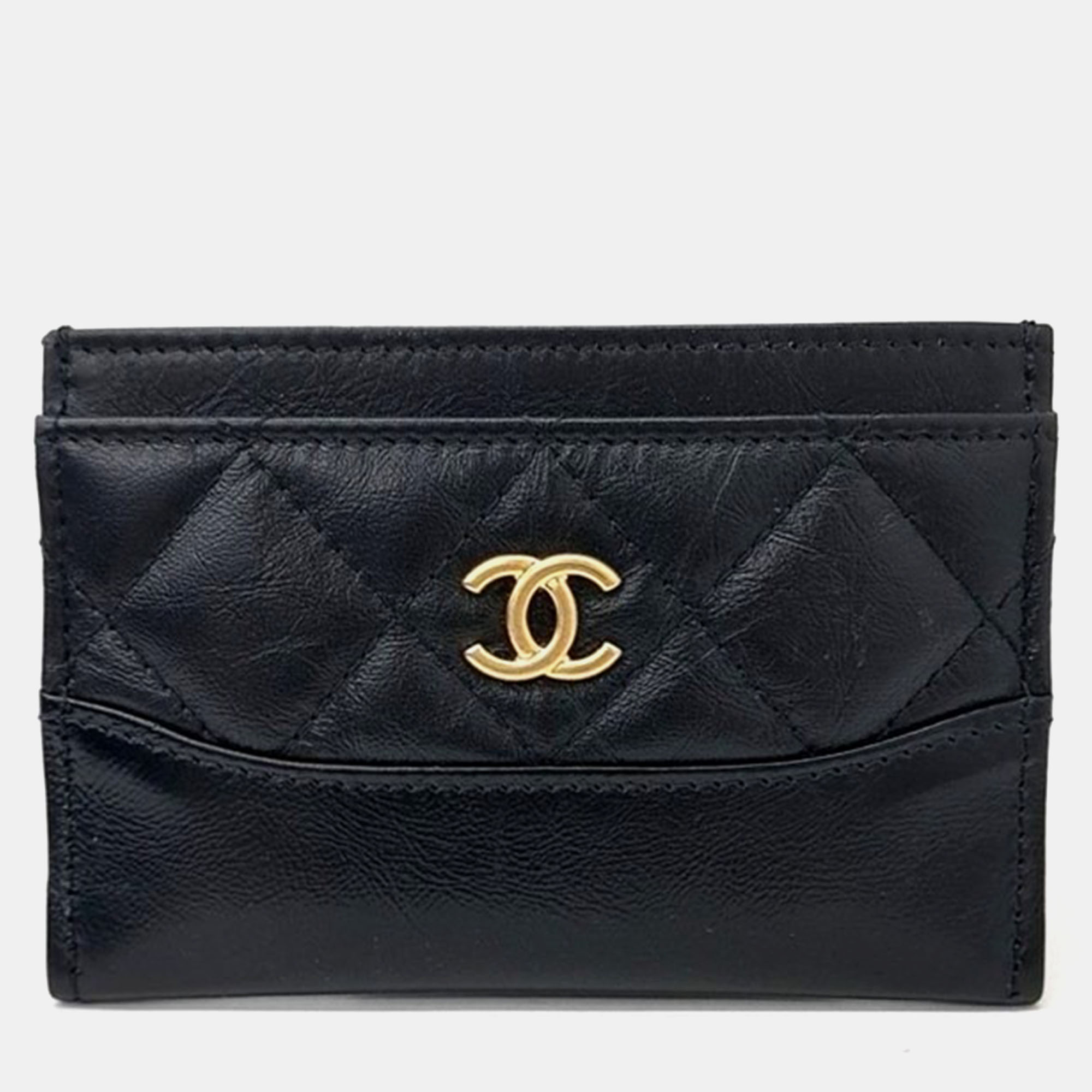 

Chanel Black Leather Gabrielle card wallet