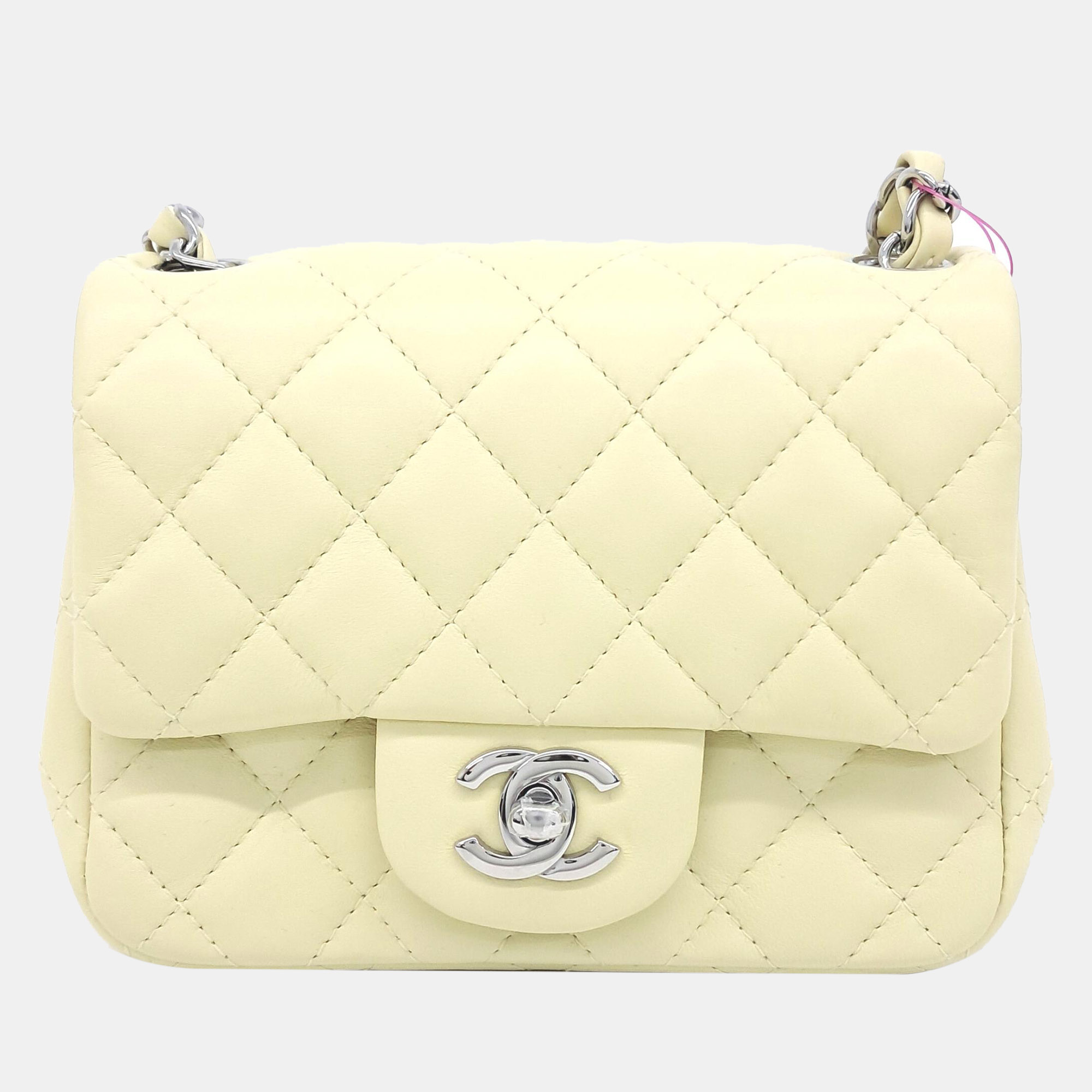 

Chanel Yellow Lambskin Leather Petit Sac Crossbody Bag