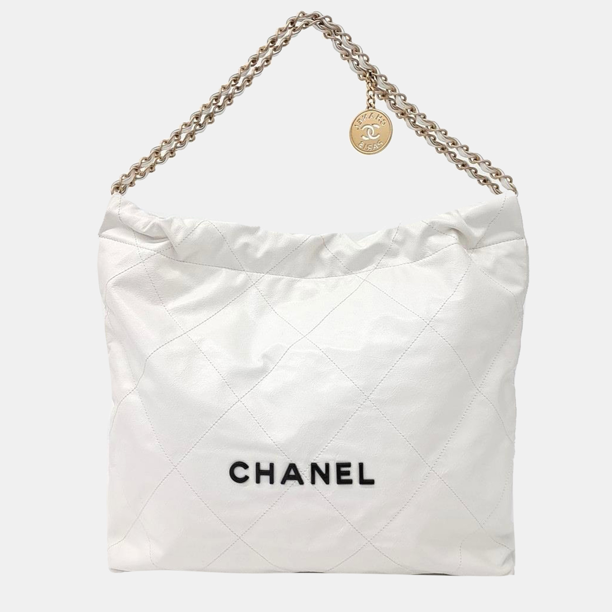 

Chanel White Leather 22 Bag