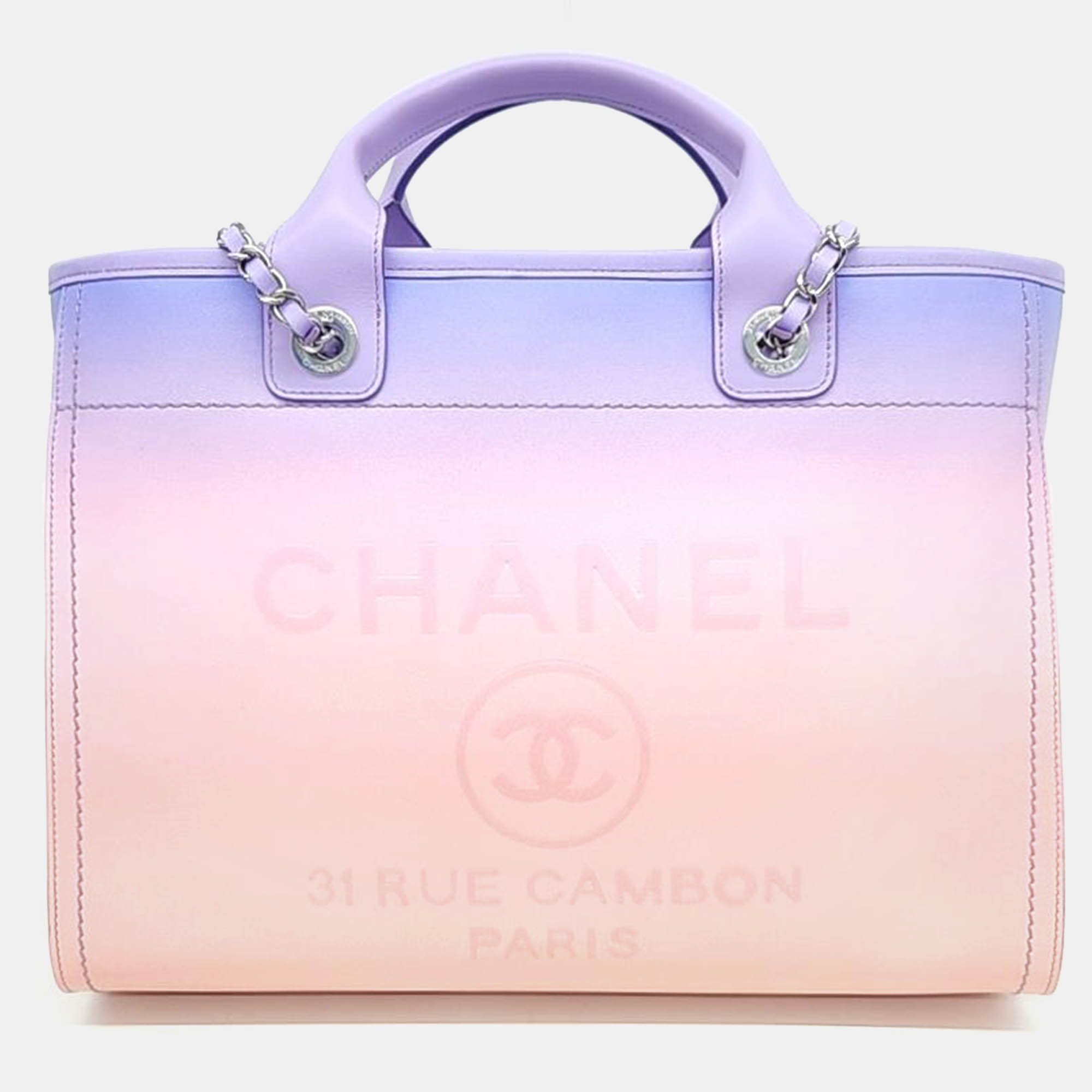 

Chanel Pink/Purple Leather Deauville Handbag
