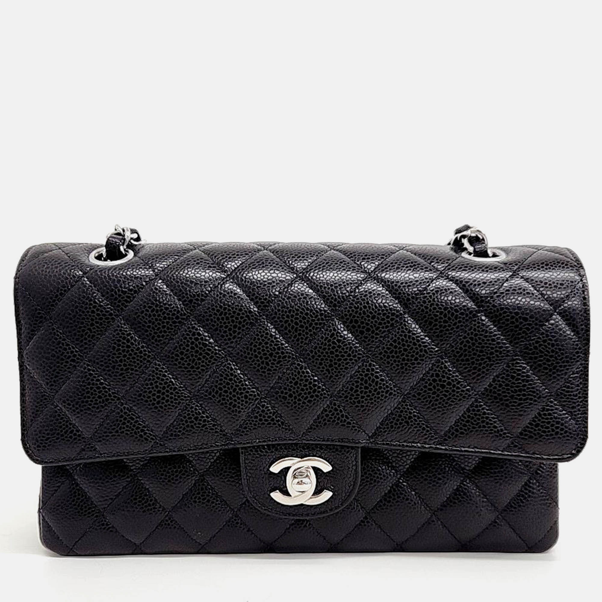 

Chanel Black Quilted Leather Classic Medium HandBag