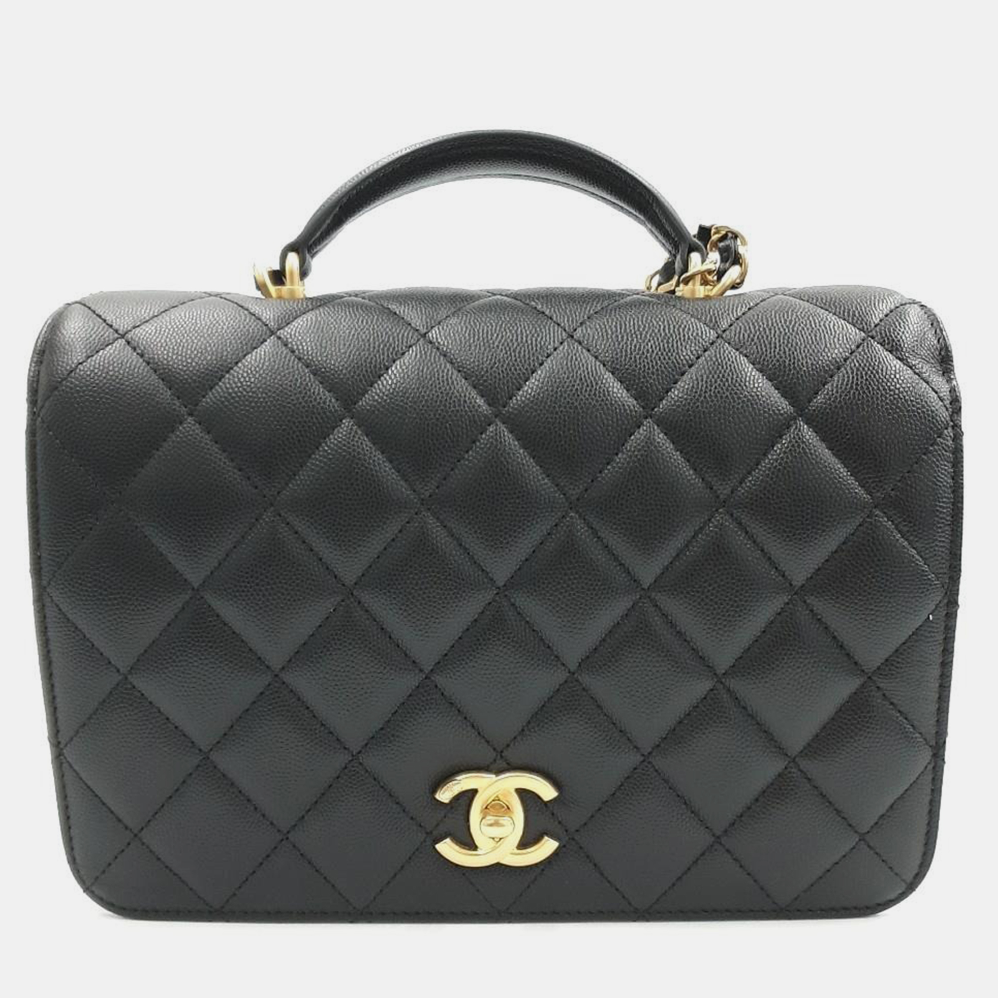 

Chanel Black Caviar Leather Handbag