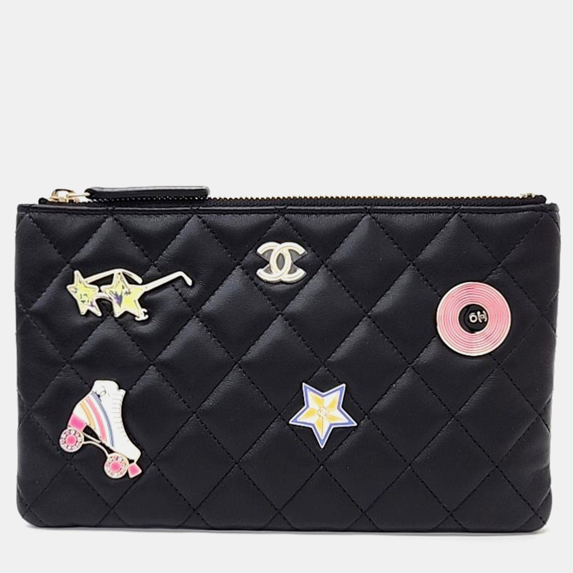 

Chanel Black Quilted Lambskin Pouch