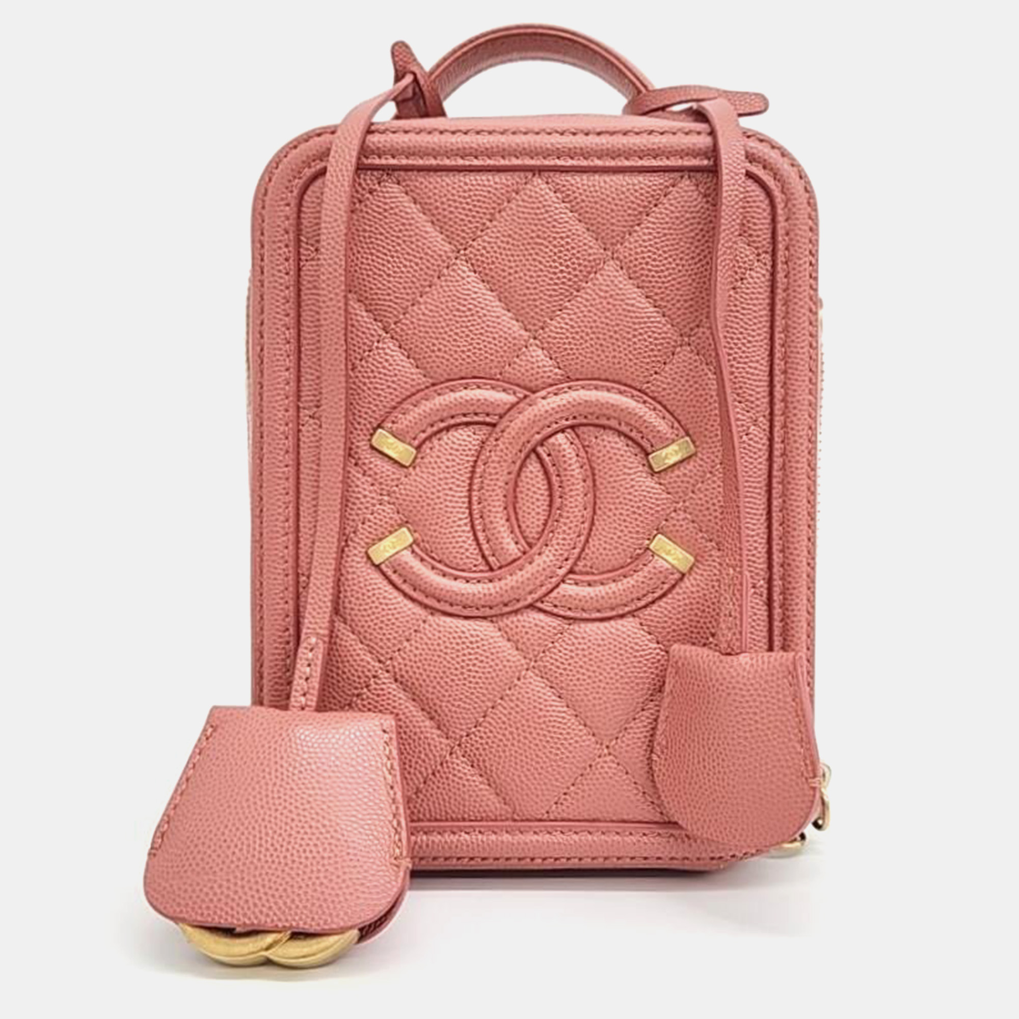 

Chanel Pink Caviar CC Filigree Handbag