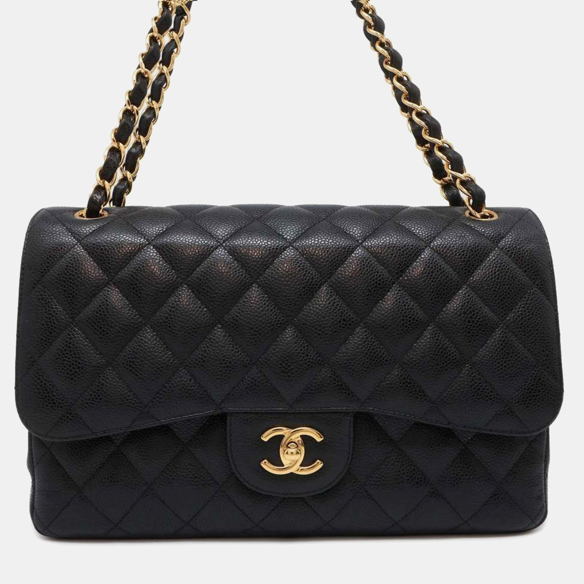 

Chanel Black Leather  Classic Double Flap Shoulder Bag