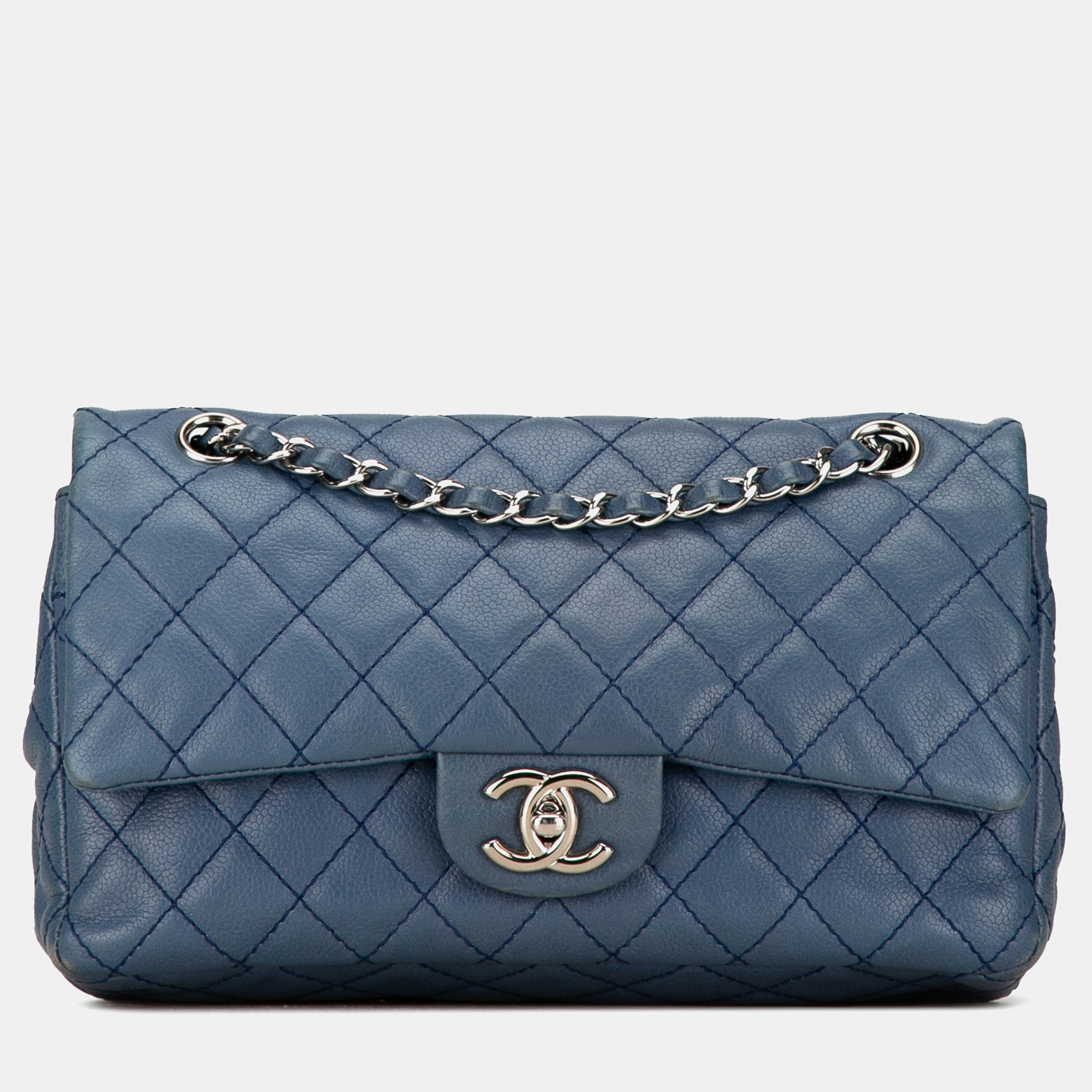 

Chanel Medium Classic Caviar Double Flap, Blue