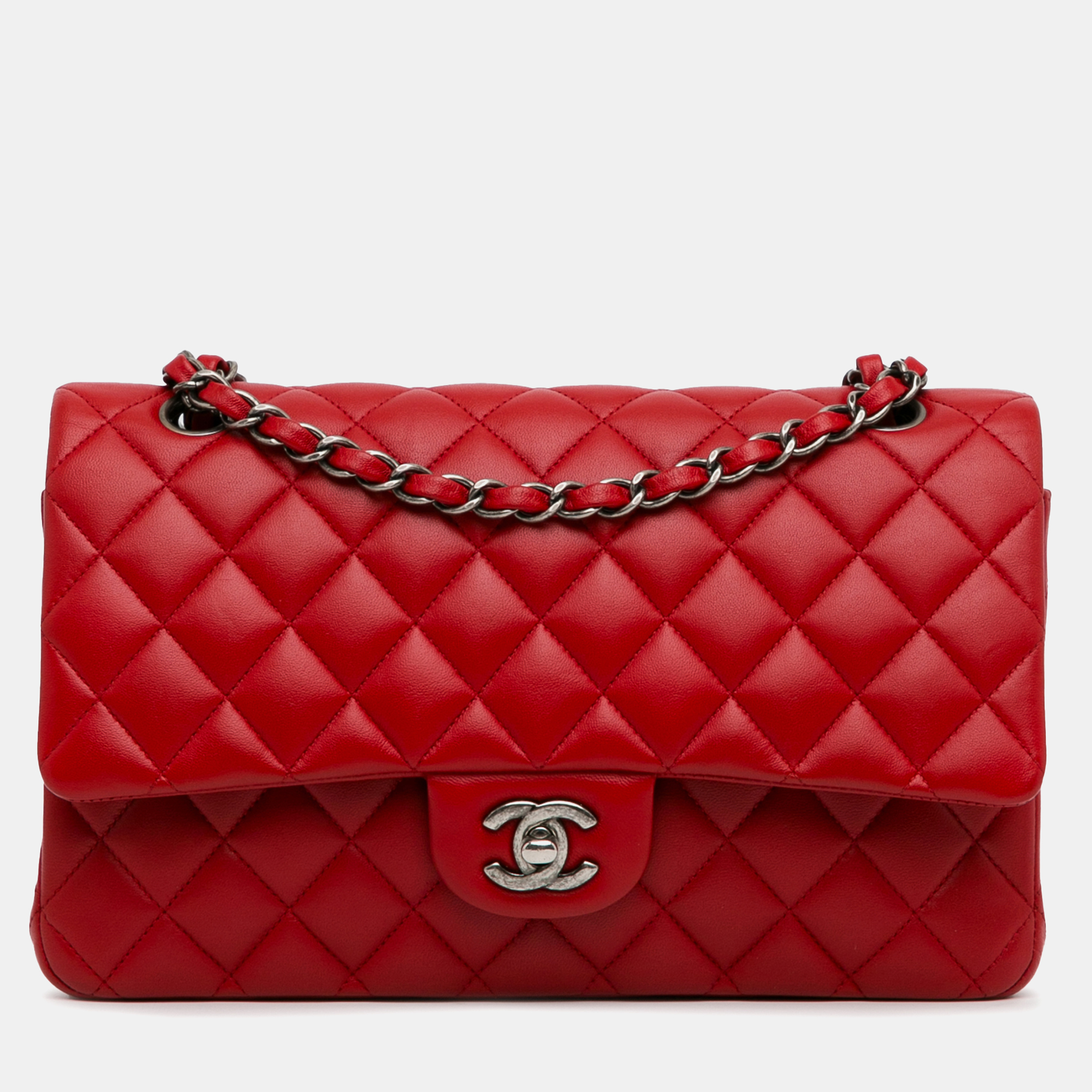 

Chanel Medium Classic Lambskin Double Flap, Red