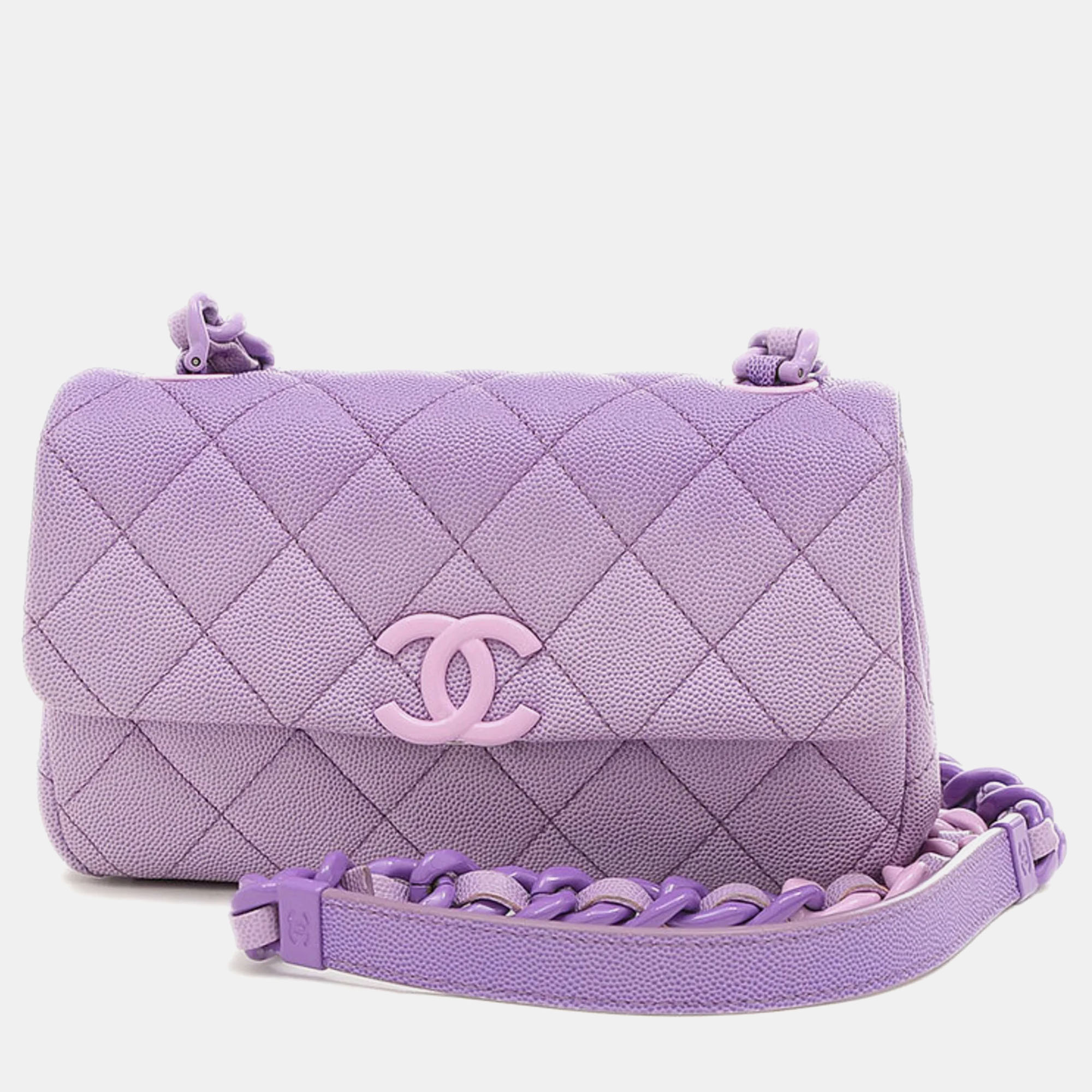 

Chanel Purple Shaded Caviar Quilted My Everything Flap Bag