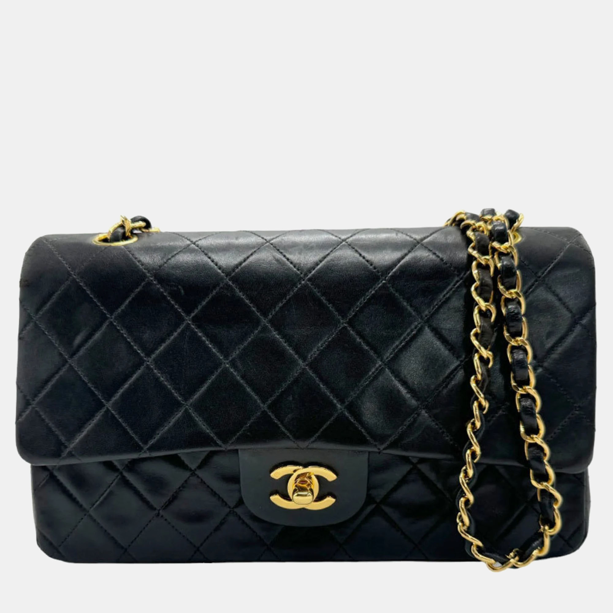 

Chanel Black Leather Medium Classic Double Flap Shoulder Bag
