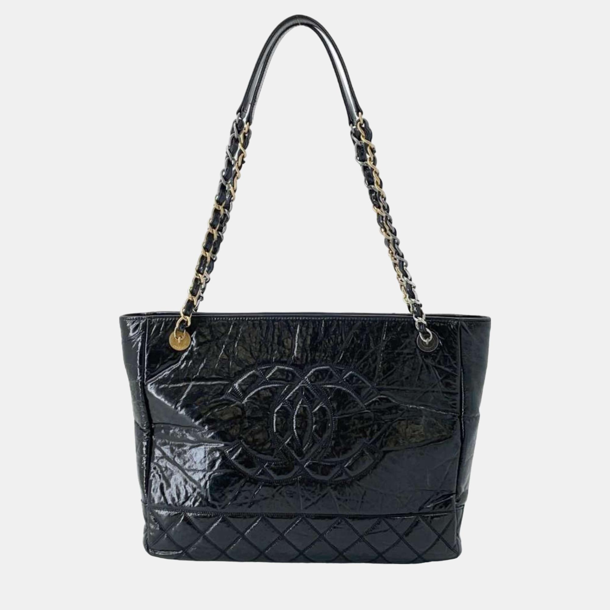 

Chanel Black Leather Paris-Rue Cambon 31 Timeless CC Tote Bag