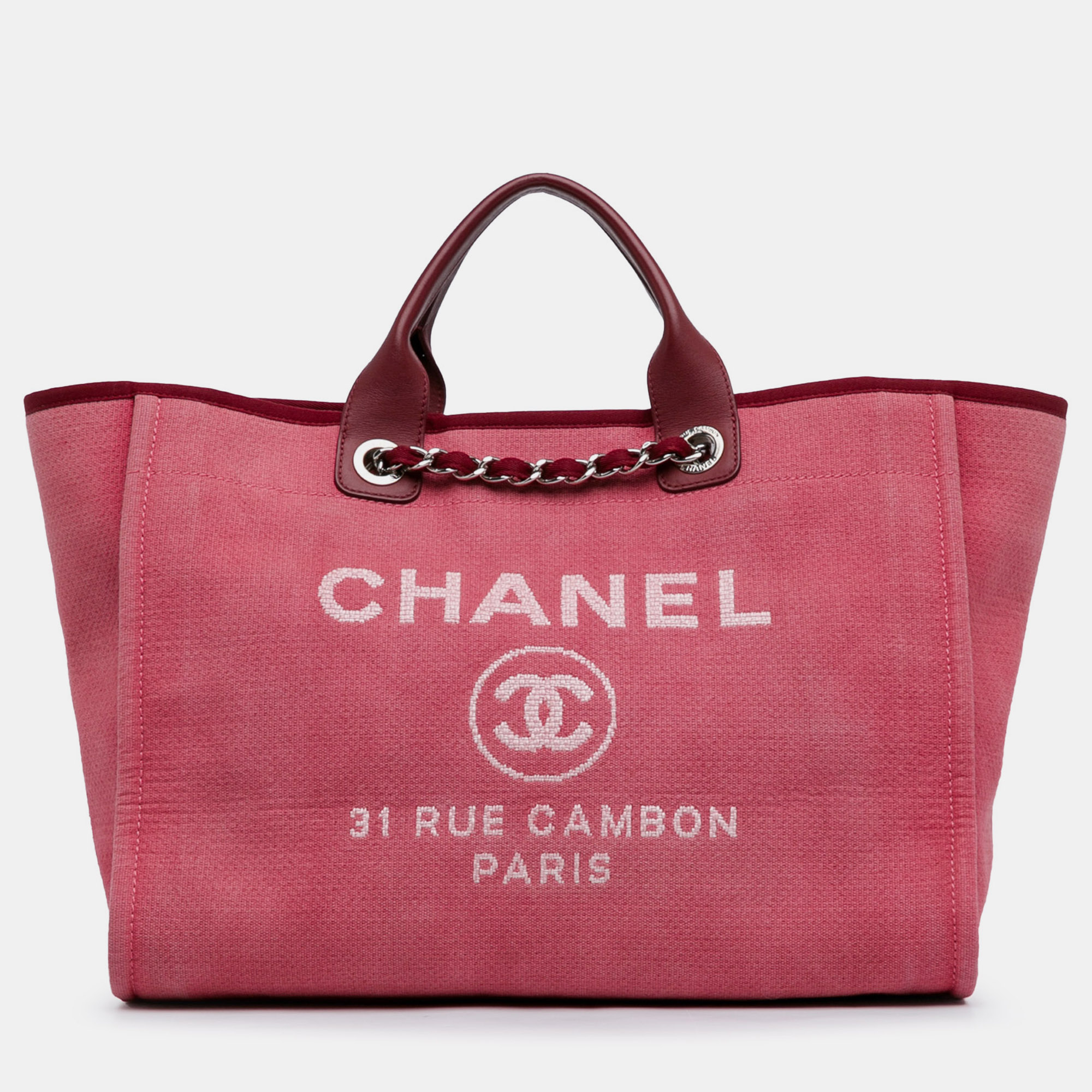 

Chanel Large Canvas Deauville Tote, Pink