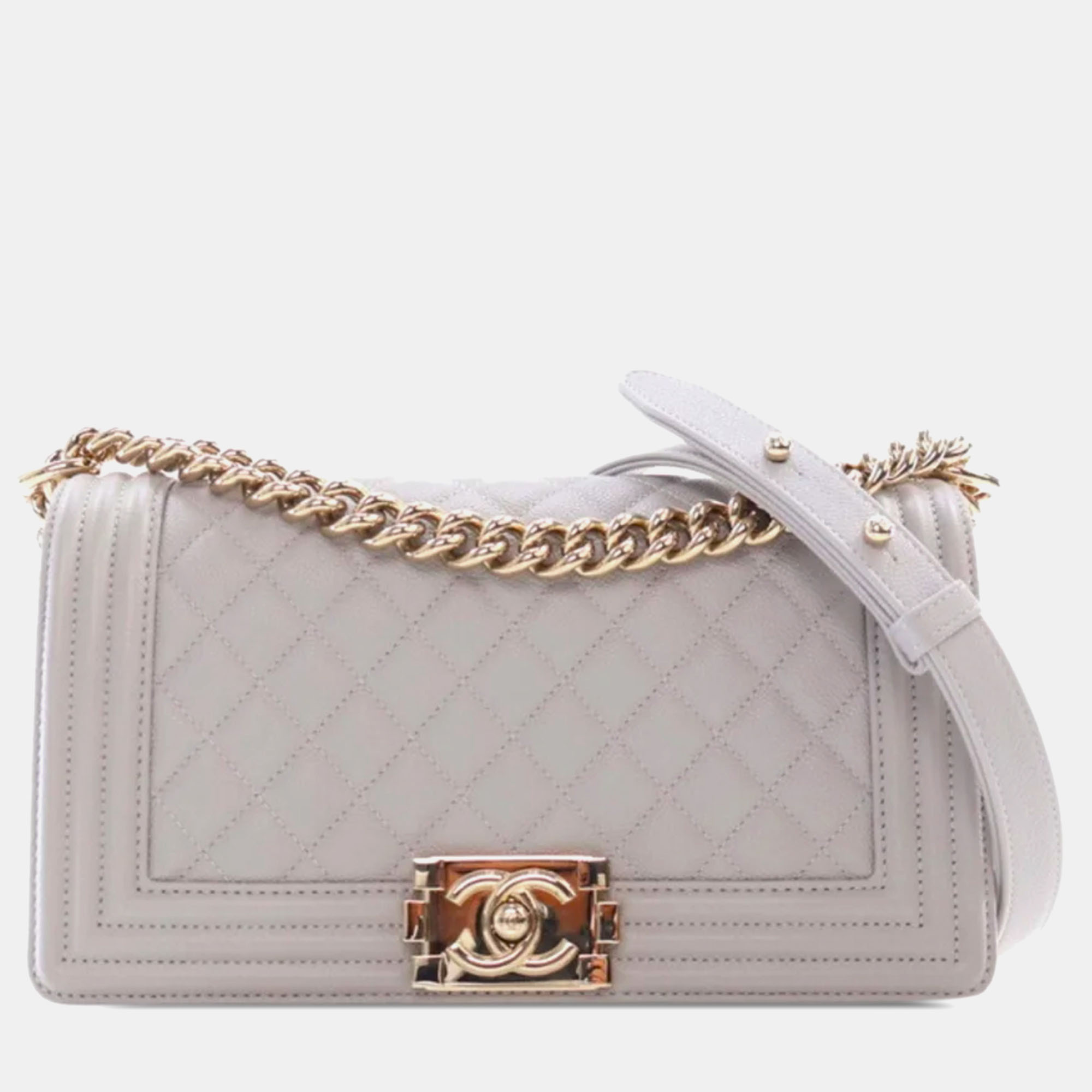 

Chanel Medium Caviar Boy Flap, Grey