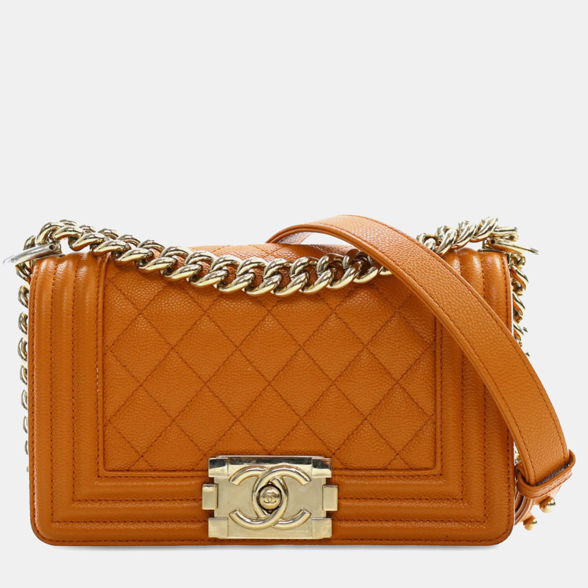 

Chanel Small Caviar Boy Flap, Brown