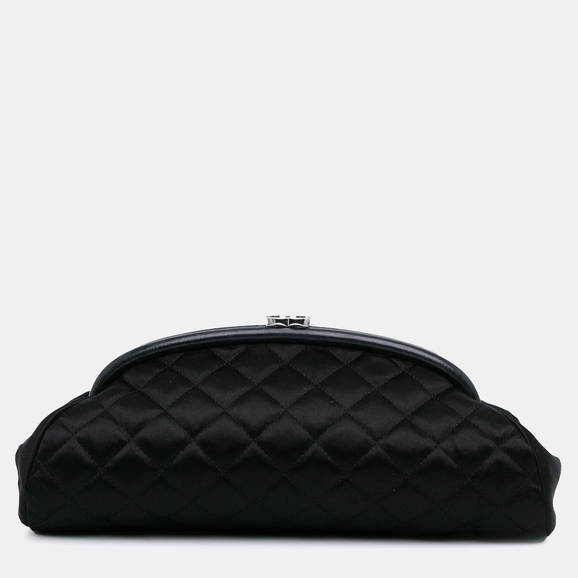 

Chanel Quilted Satin Timeless Clutch, Black