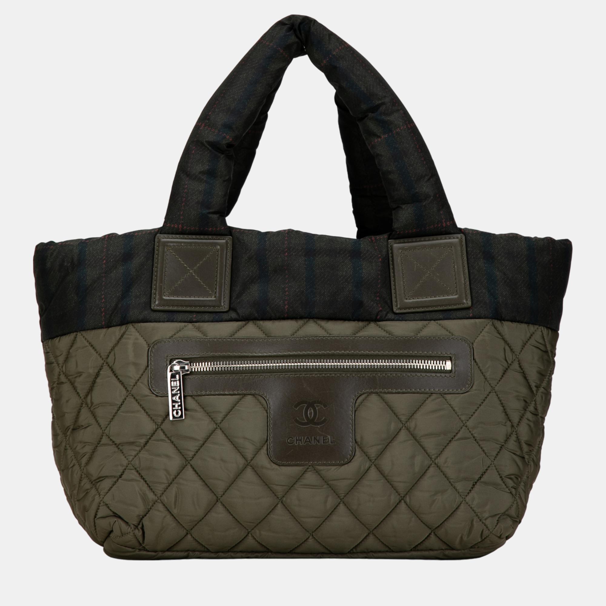 

Chanel Green Small Nylon Coco Cocoon Tote