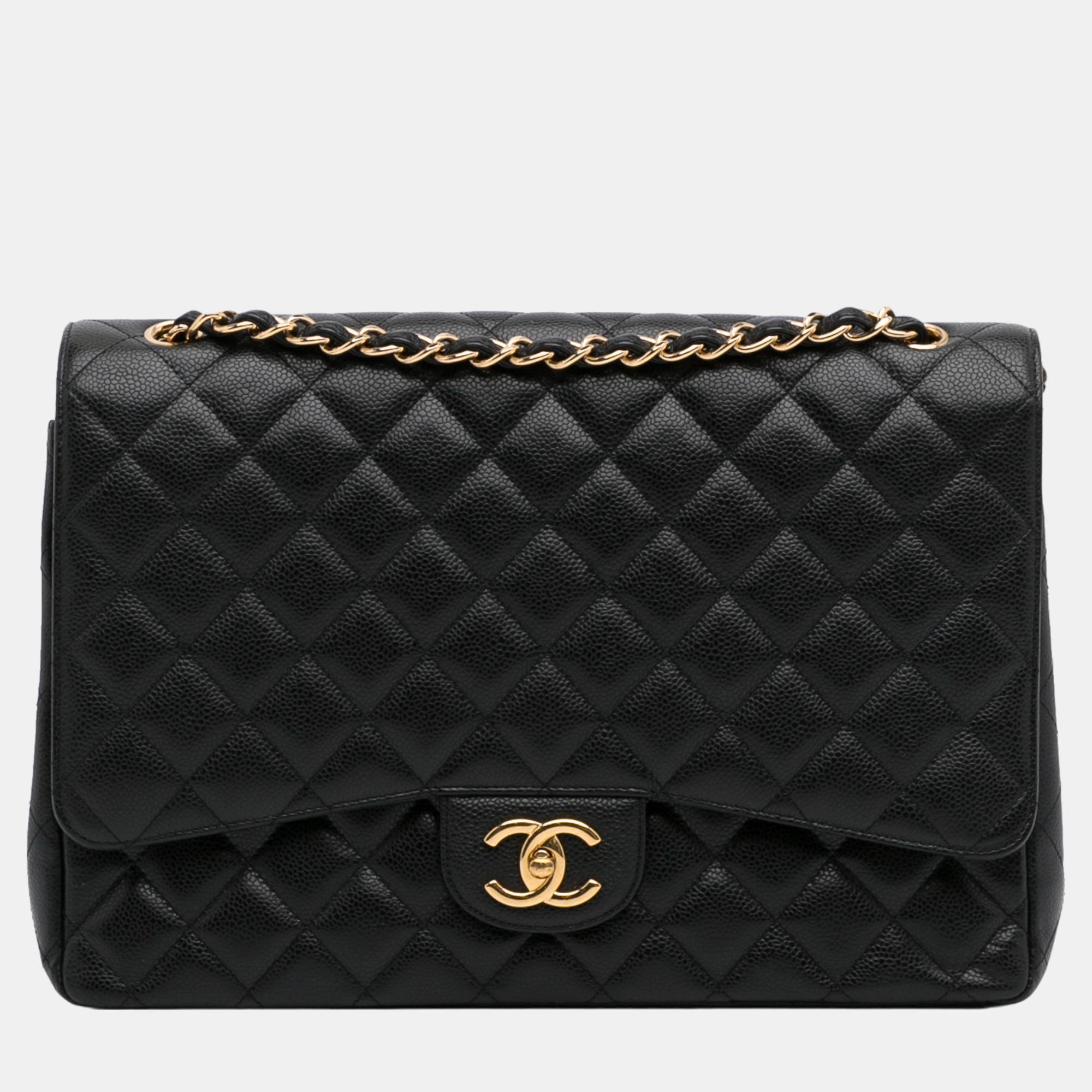 

Chanel Black Maxi Classic Caviar Double Flap