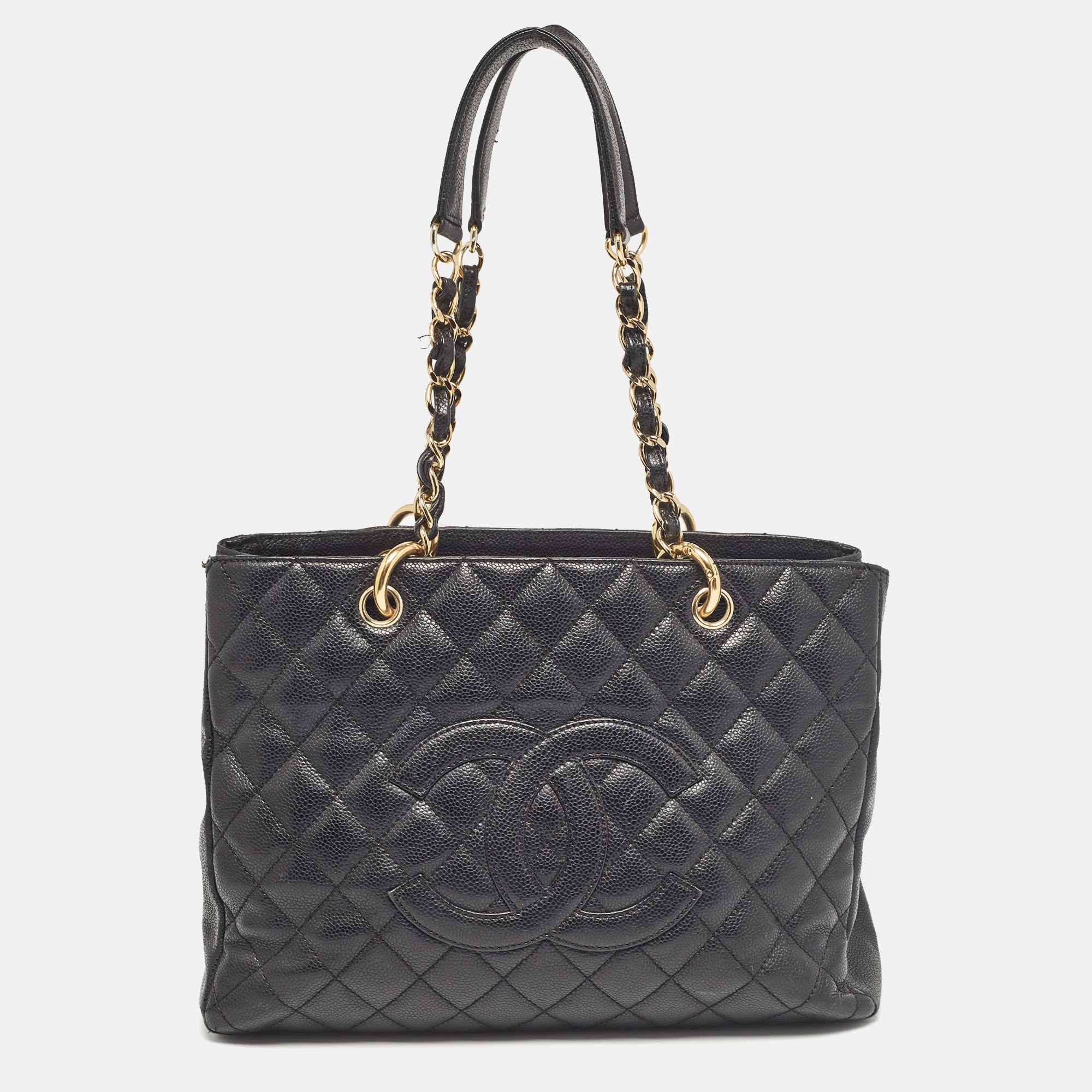 

Chanel Black Quilted Caviar Leather GST Shopper Tote