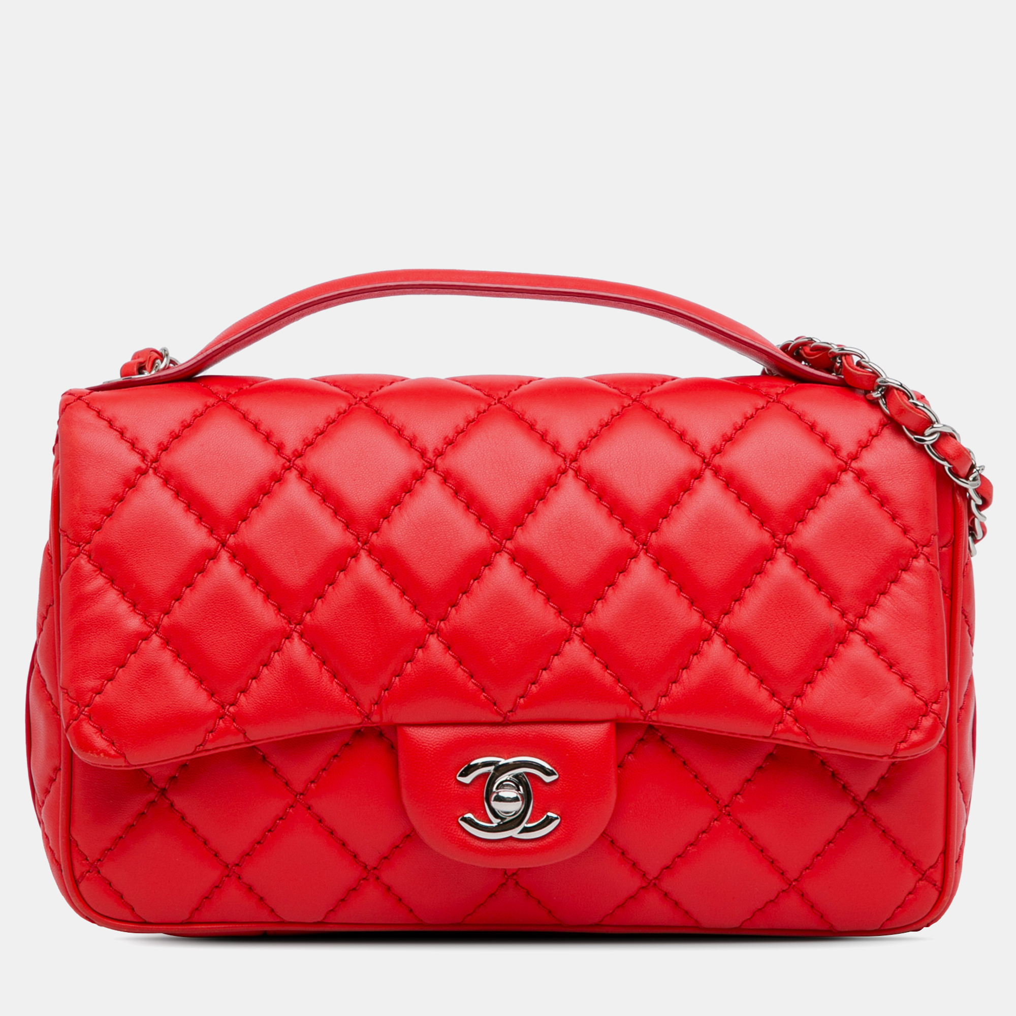 

Chanel Medium Easy Carry Flap Satchel, Red