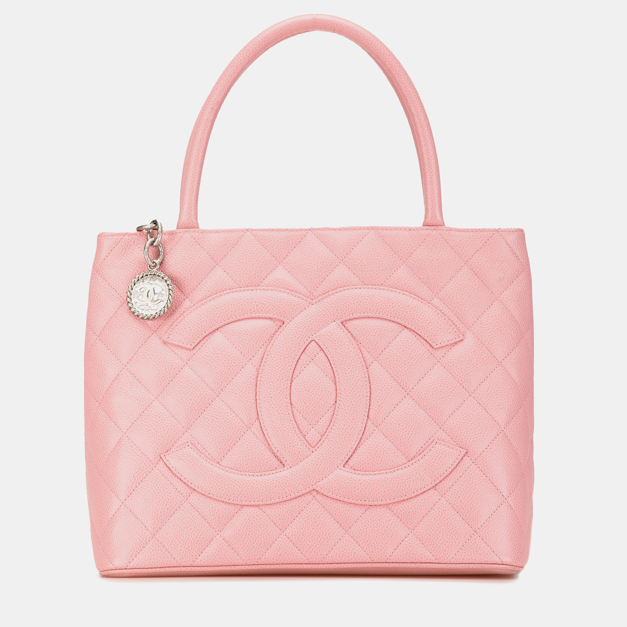 

Chanel Caviar Medallion Tote, Pink