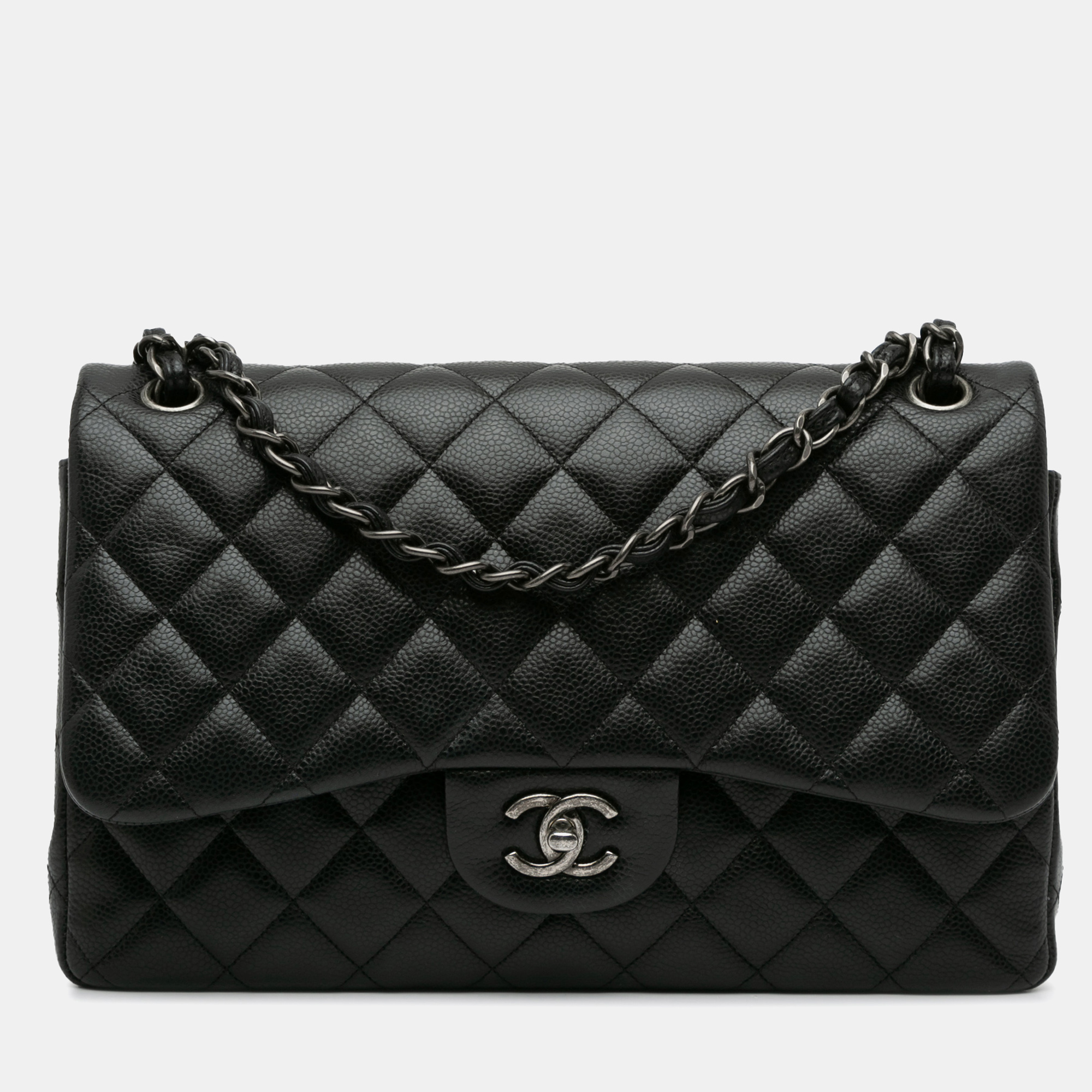 

Chanel Black Caviar Leather Jumbo Classic Double Flap Bag