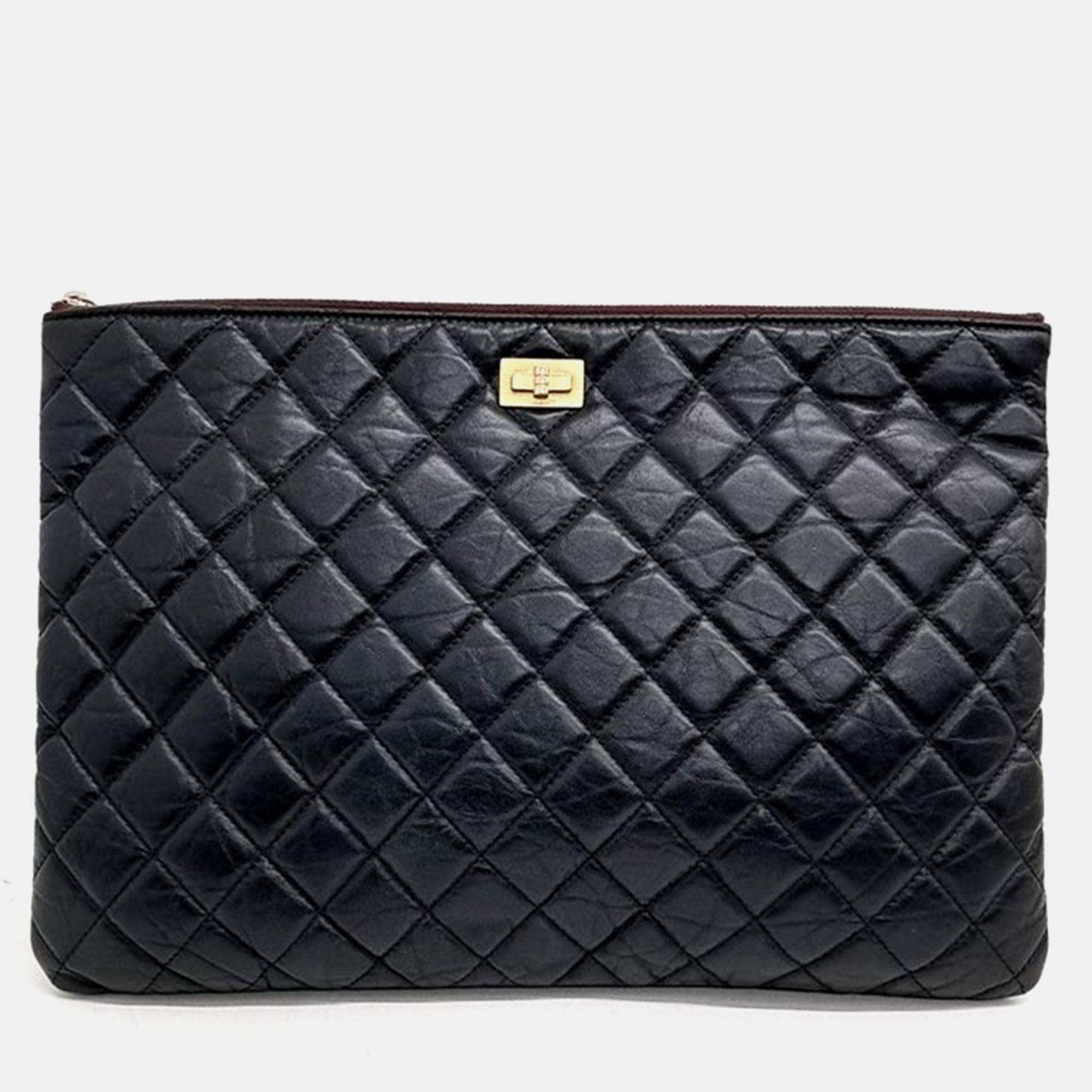 

Chanel Vintage 2.55 Large Clutch, Black