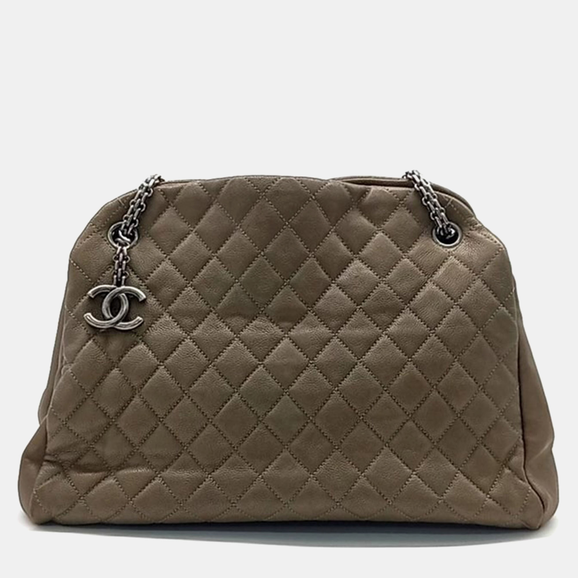 Pre-owned Chanel Mademoiselle Bowling Bag In Brown