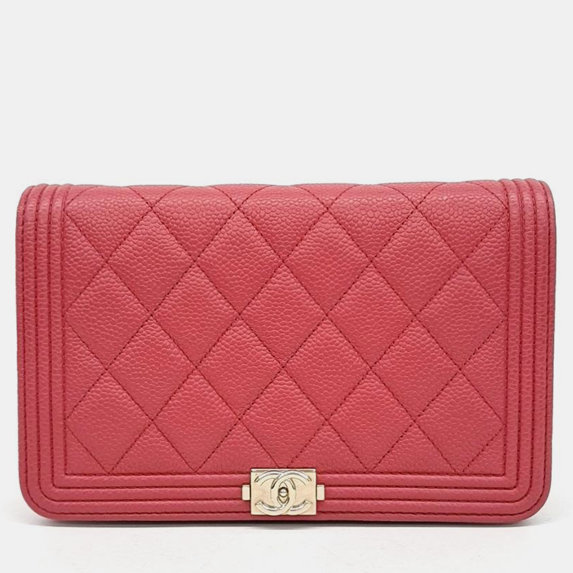 

Chanel Caviar WOC Boy Mini Crossbody Bag, Red