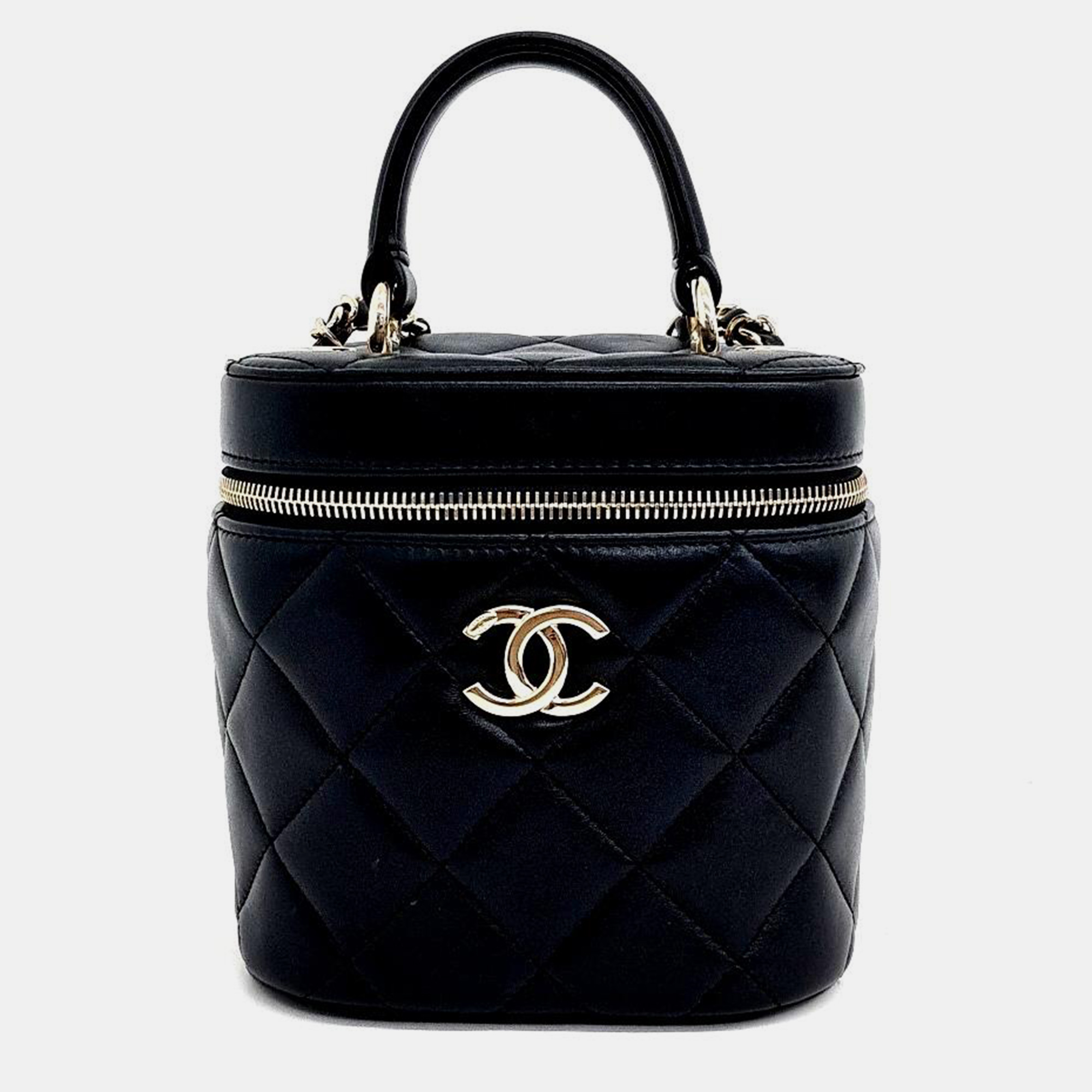 

Chanel Lambskin Trendy CC Top Handle Vanity Crossbody Bag, Black