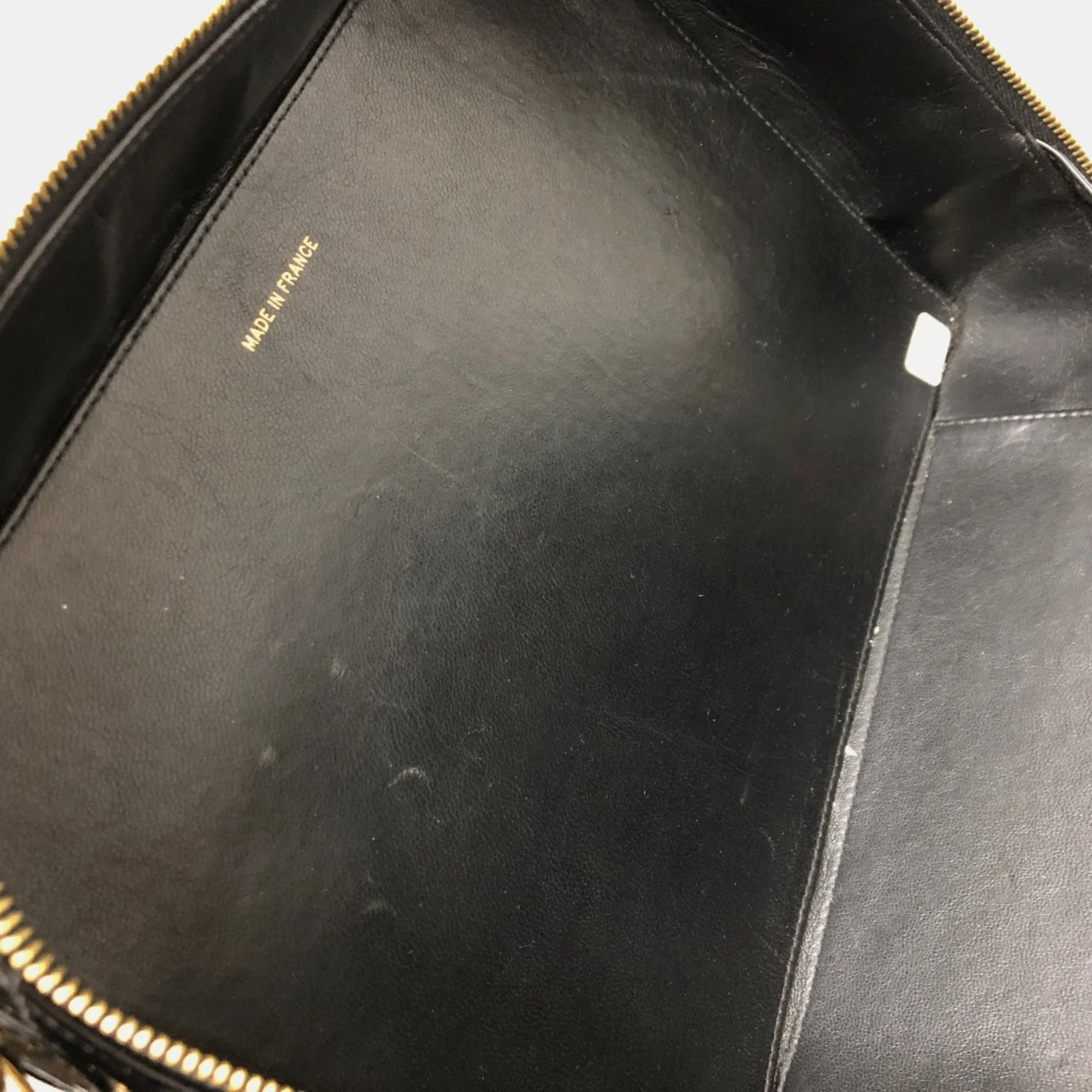 Chanel Black Patent Leather Vintage Lunch Box Crossbody Bag 