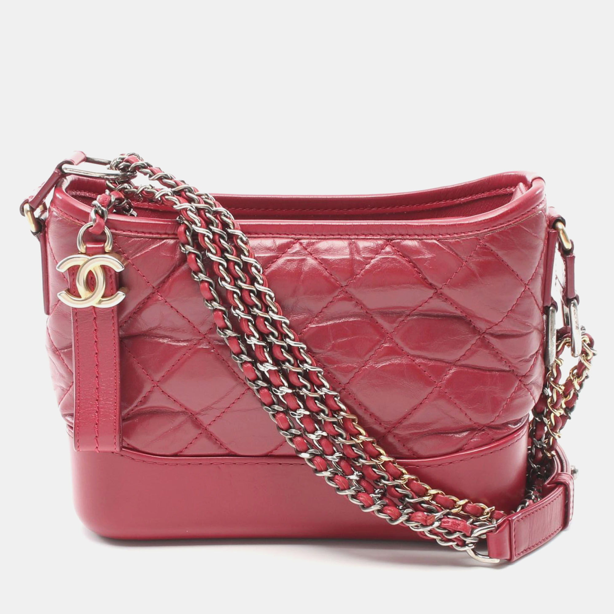 

Chanel Red Leather  Gabrielle Shoulder Bags