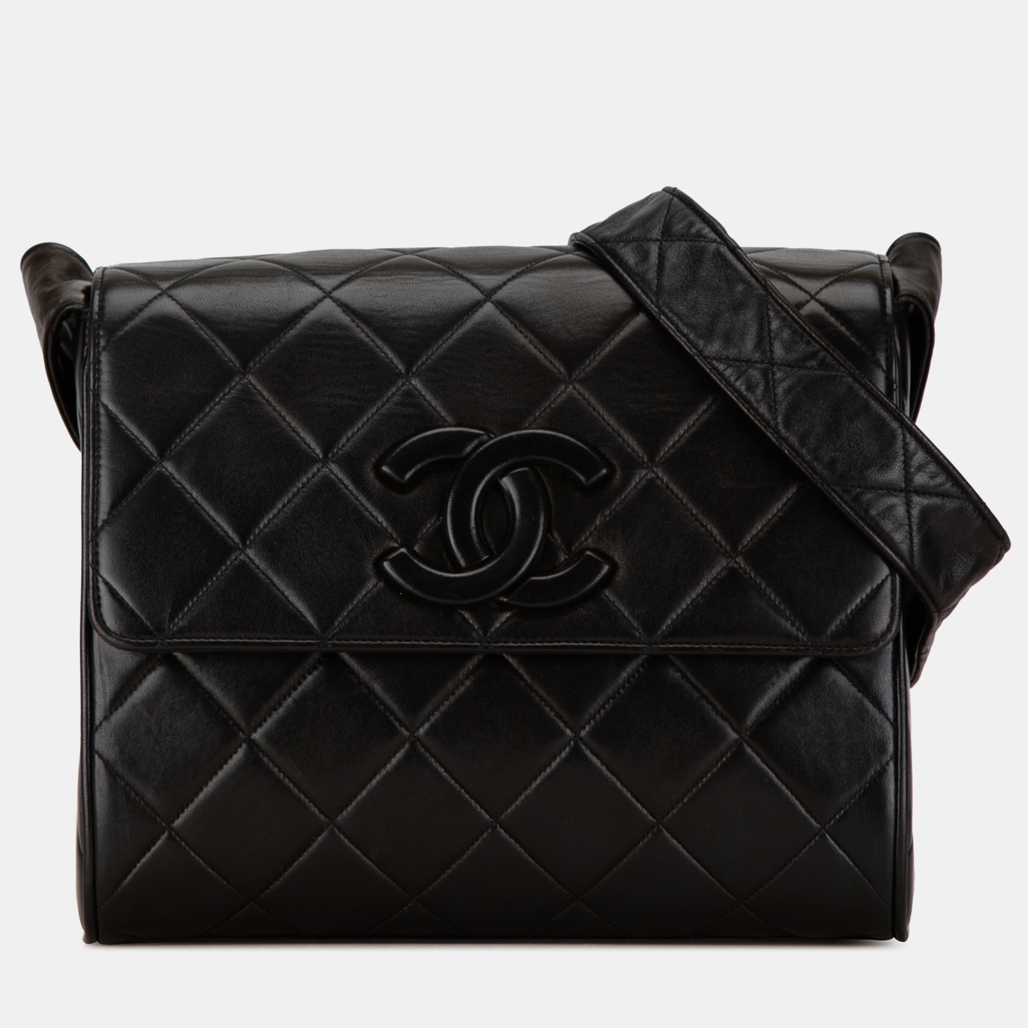 

Chanel Black Quilted Lambskin CC Flap Bag