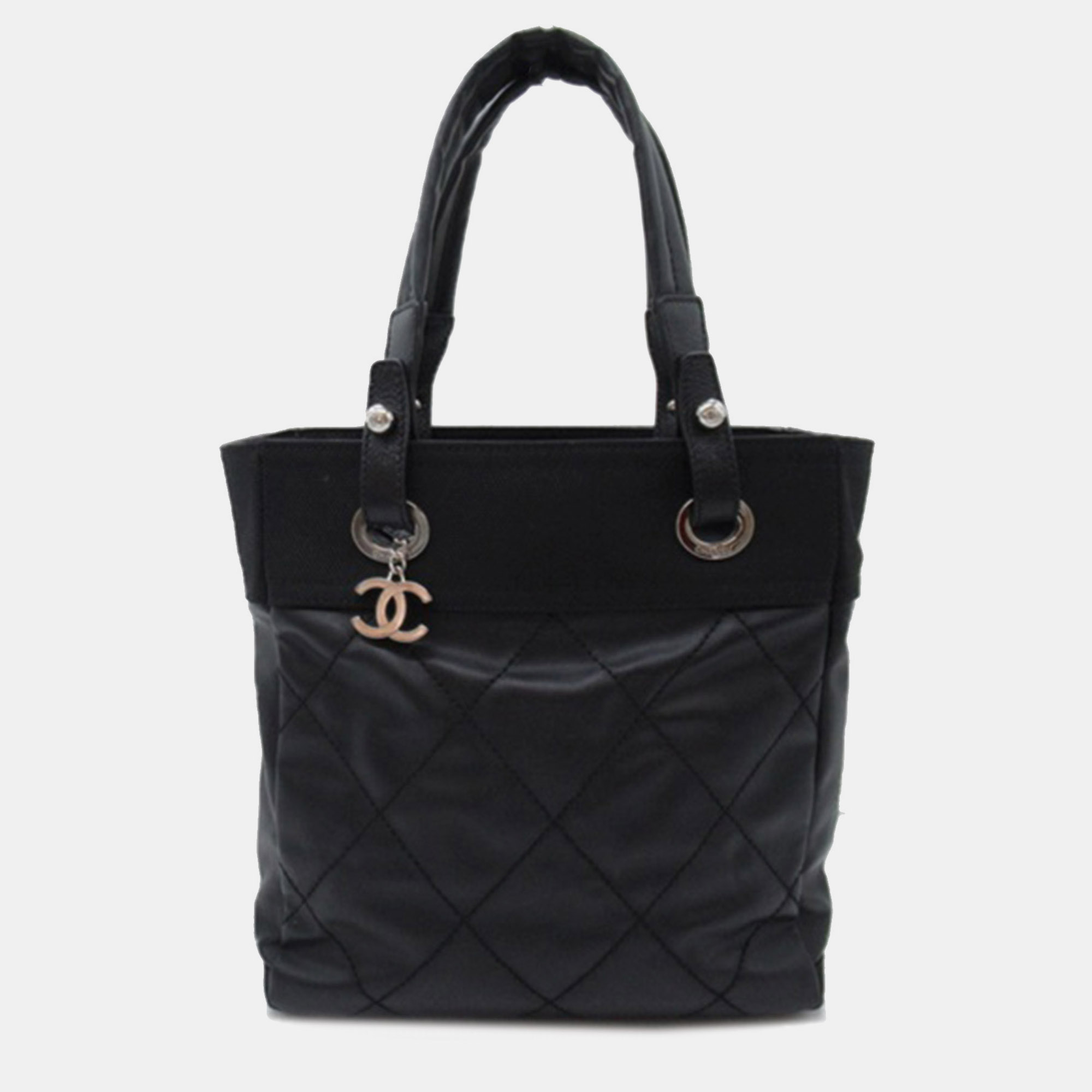 

Chanel Black Canvas Small Paris-Biarritz Tote Bag