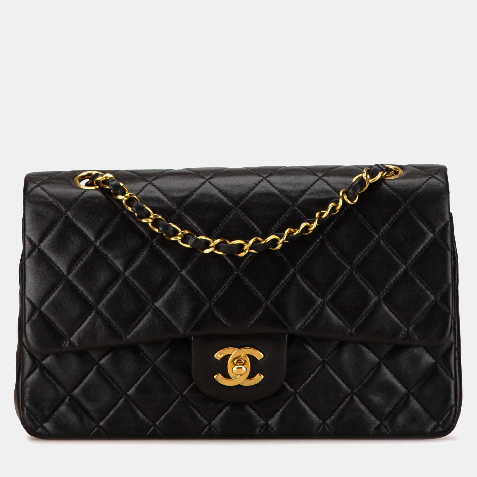 

Chanel Black Lambskin Leather Medium Classic Double Flap Bag