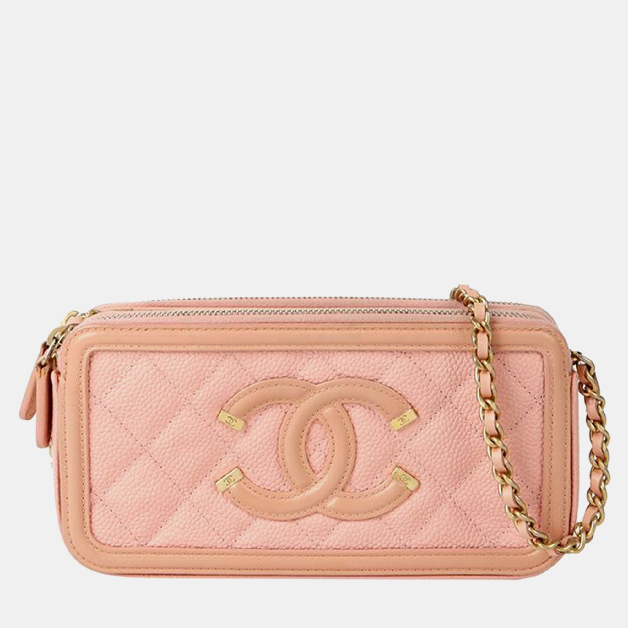 

Chanel Pink Caviar Leather Filigree Shoulder Bag