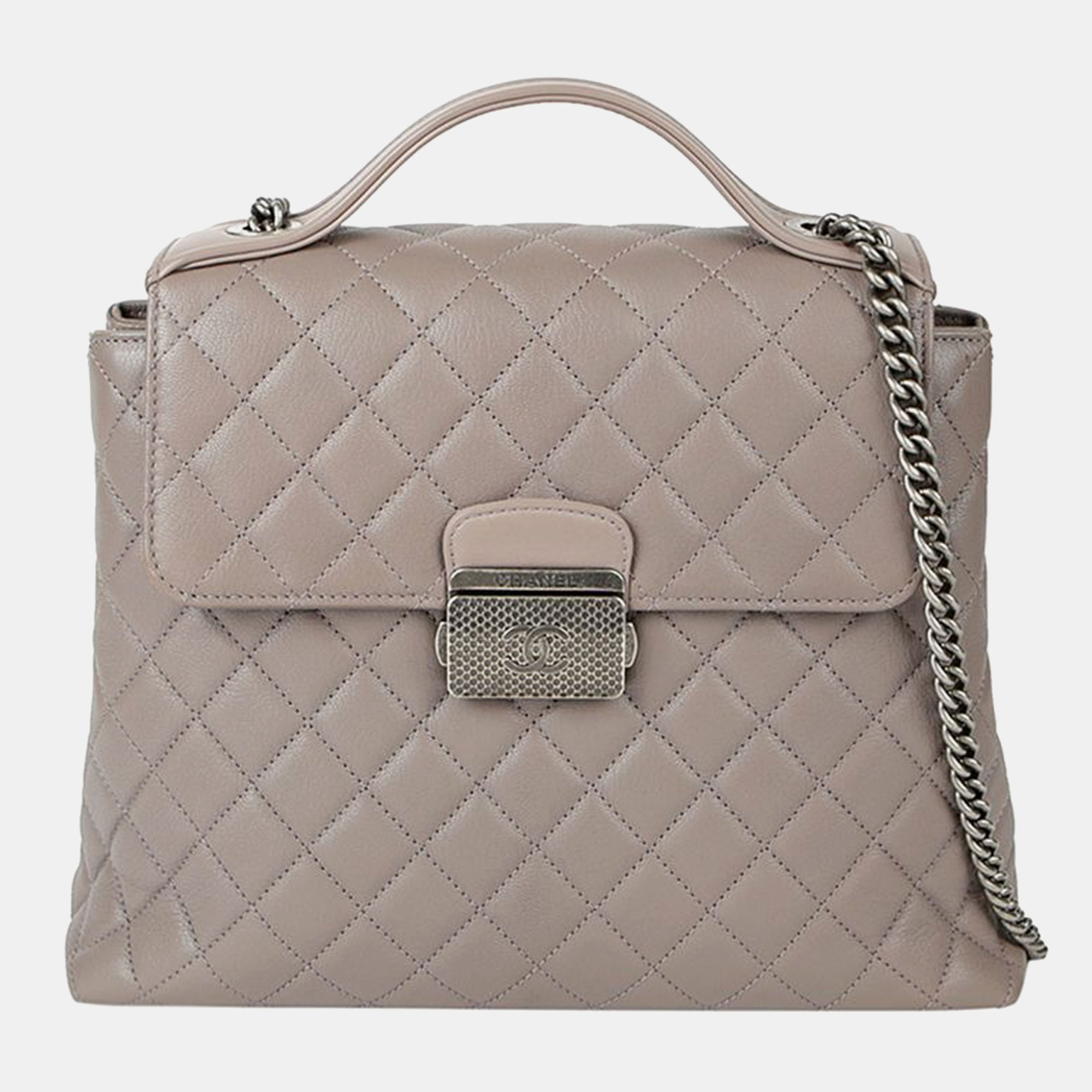 

Chanel Brown Quilted Goatskin CC University Flap Bag