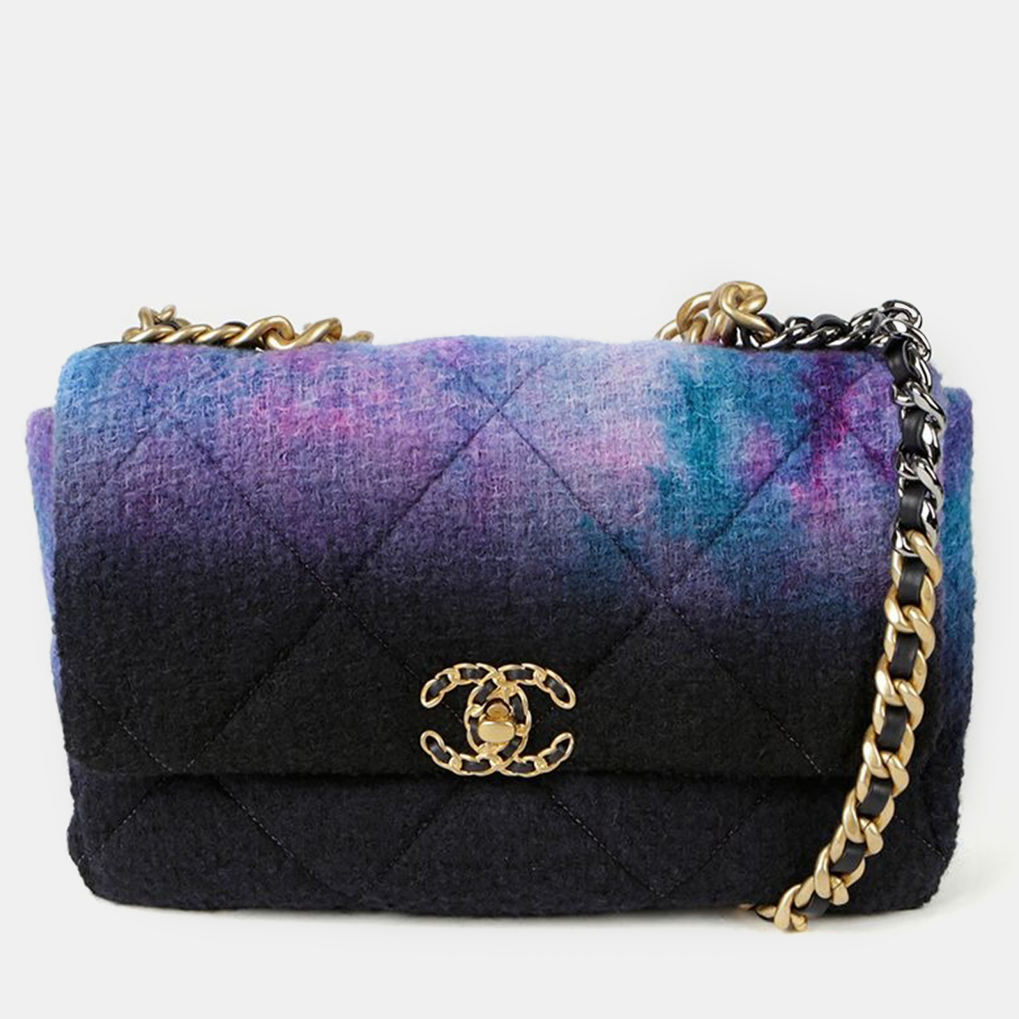 

Chanel Multicolour Ombre Wool  19 Shoulder Bag, Multicolor