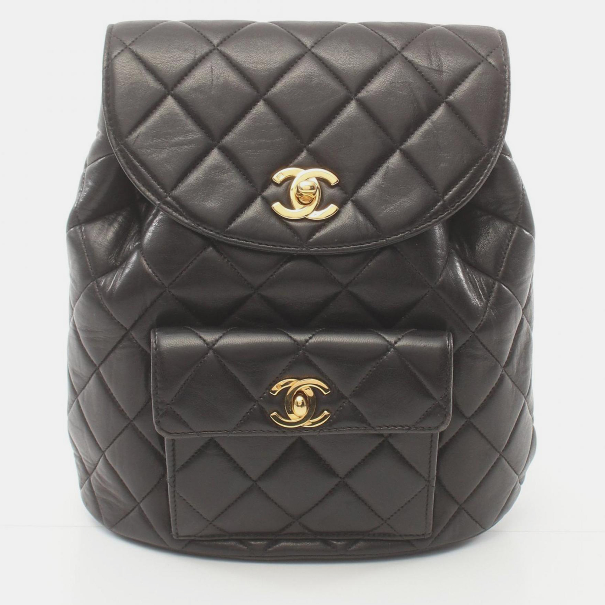 

Chanel Black Leather Vintage Duma Backpack