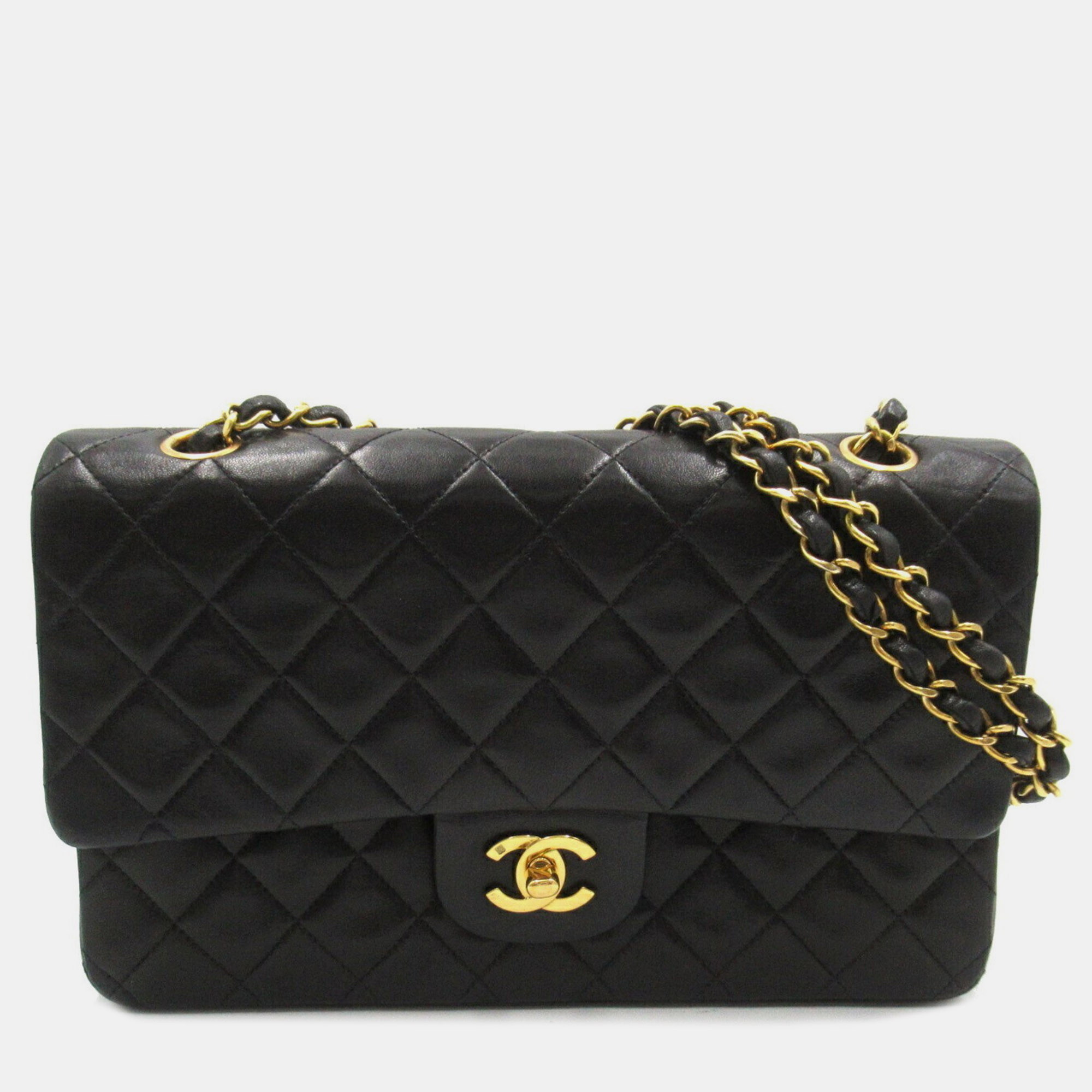 

Chanel Black Leather Medium Classic Double Flap Shoulder Bag