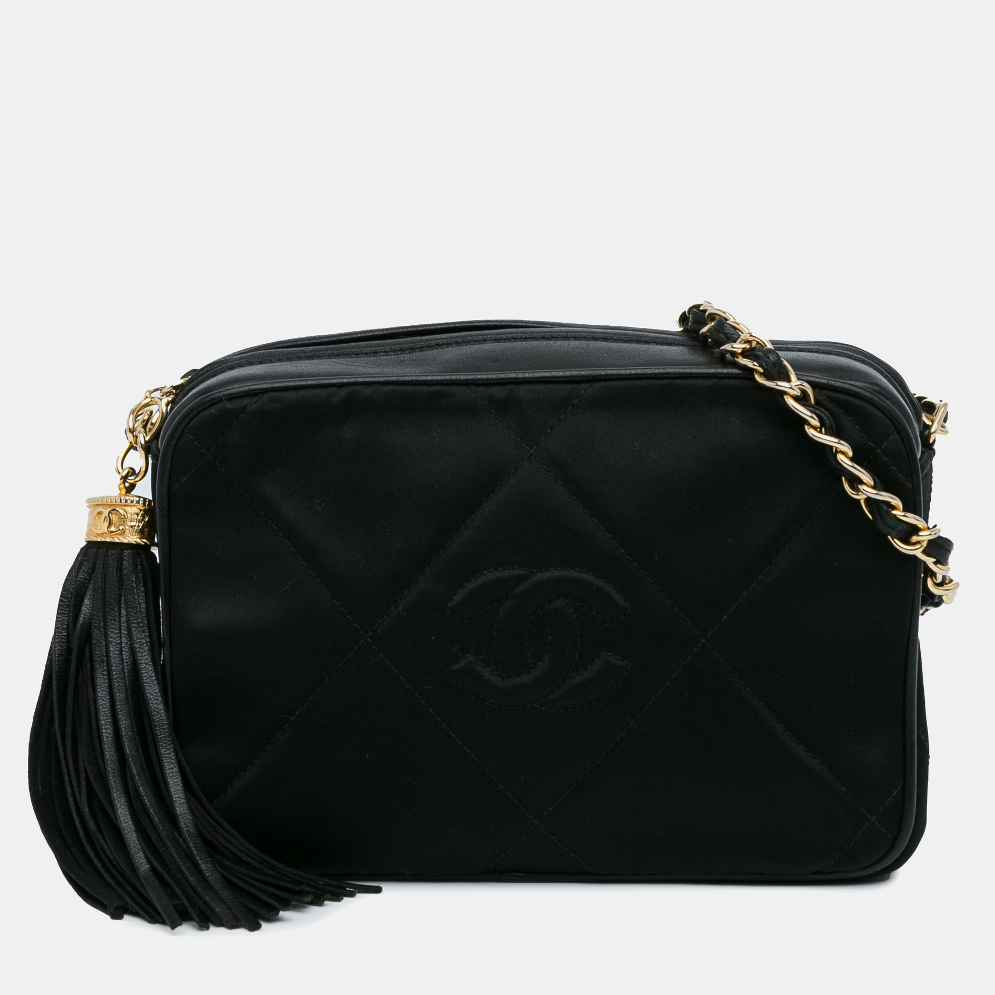 

Chanel CC Matelasse Tassel Camera Bag, Black