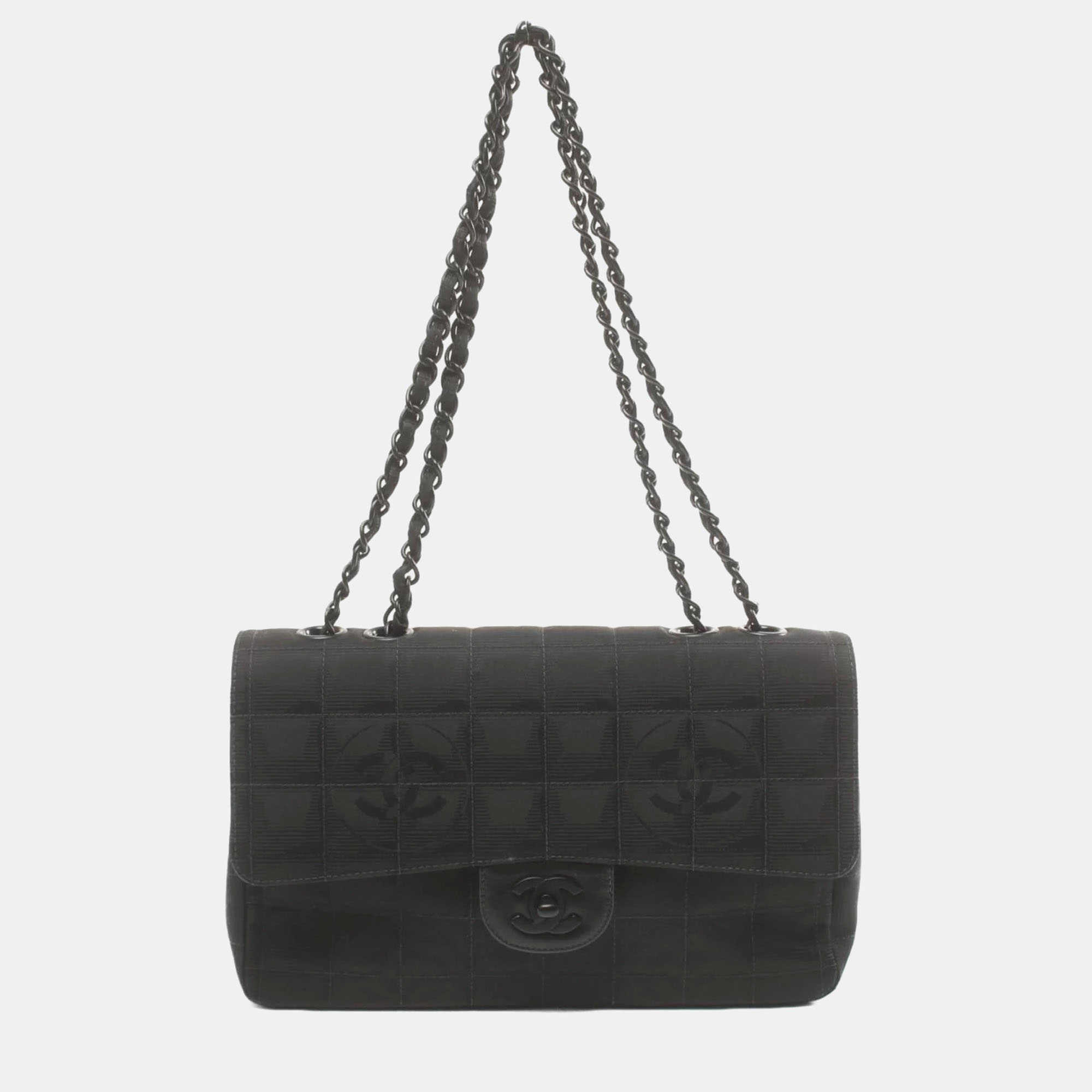 

Chanel Black Nylon Medium Travel Flap Bag