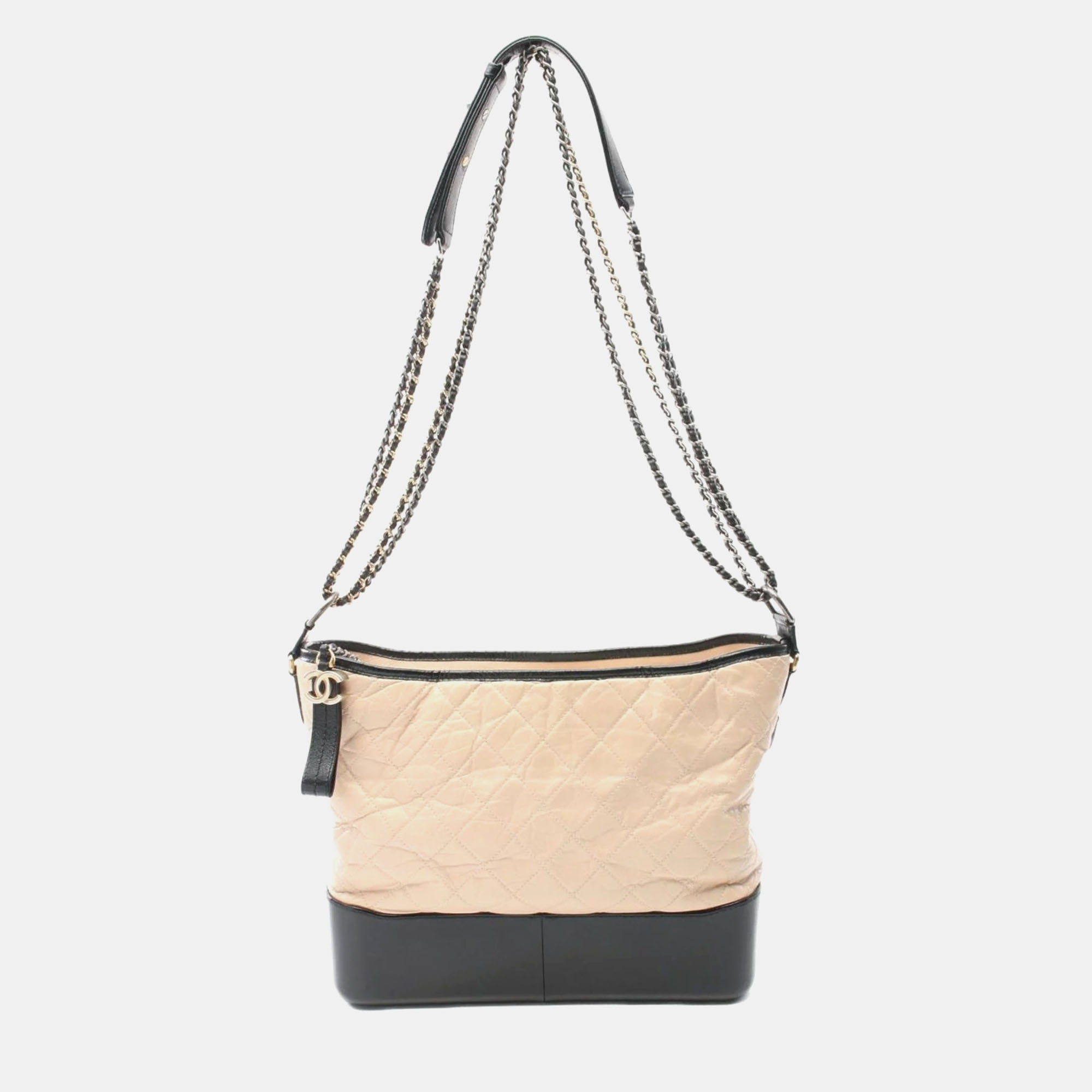 

Chanel Beige/Black Leather Large Gabrielle Shoulder Bags